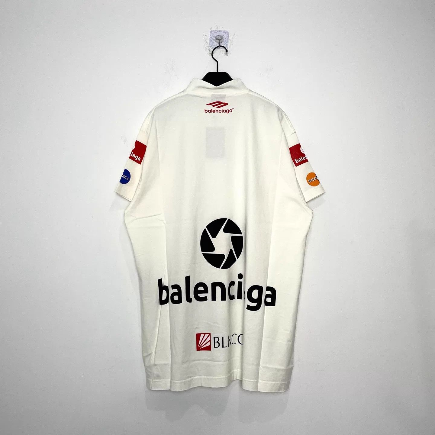 Balenciaga Balenciaga Top League White Racing Logo SS Tee Size US S / EU 44-46 / 1 - 2 Thumbnail