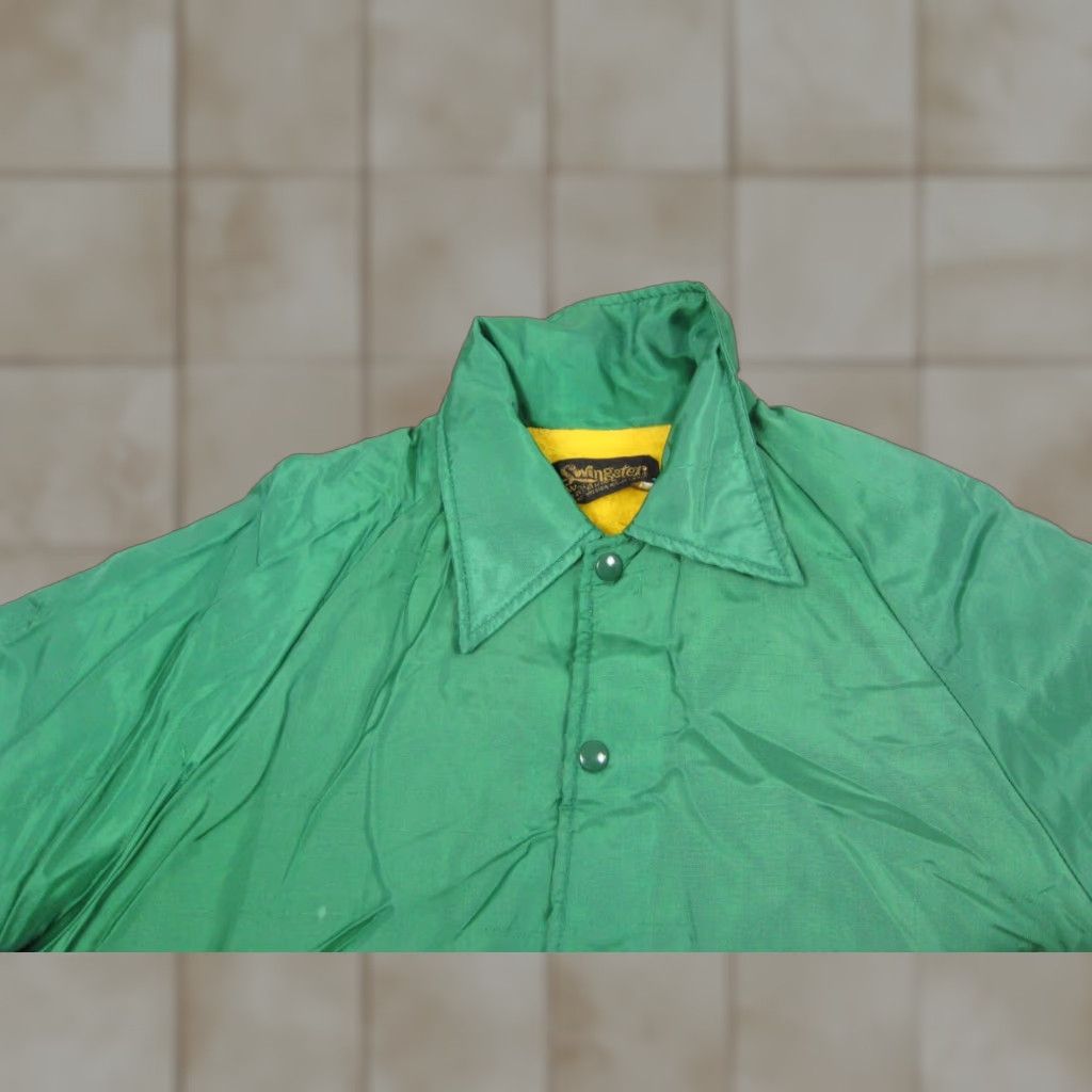 Vintage VINTAGE Swingster Jacket Mens Large Green Gold Sherpa 70s 60s Farmer Made in USA Size US L / EU 52-54 / 3 - 1 Thumbnail