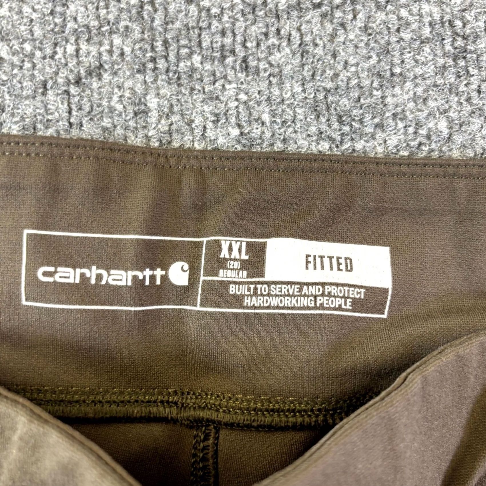 Carhartt Carhartt Leggings Women's 2XL Brown Elastic Waist Gym & Training, Hiking, Running & Jogging, Walking, Yoga, Outdoor, Solid, Logo, Regular Size Size 40" / US 18 - 6 Thumbnail