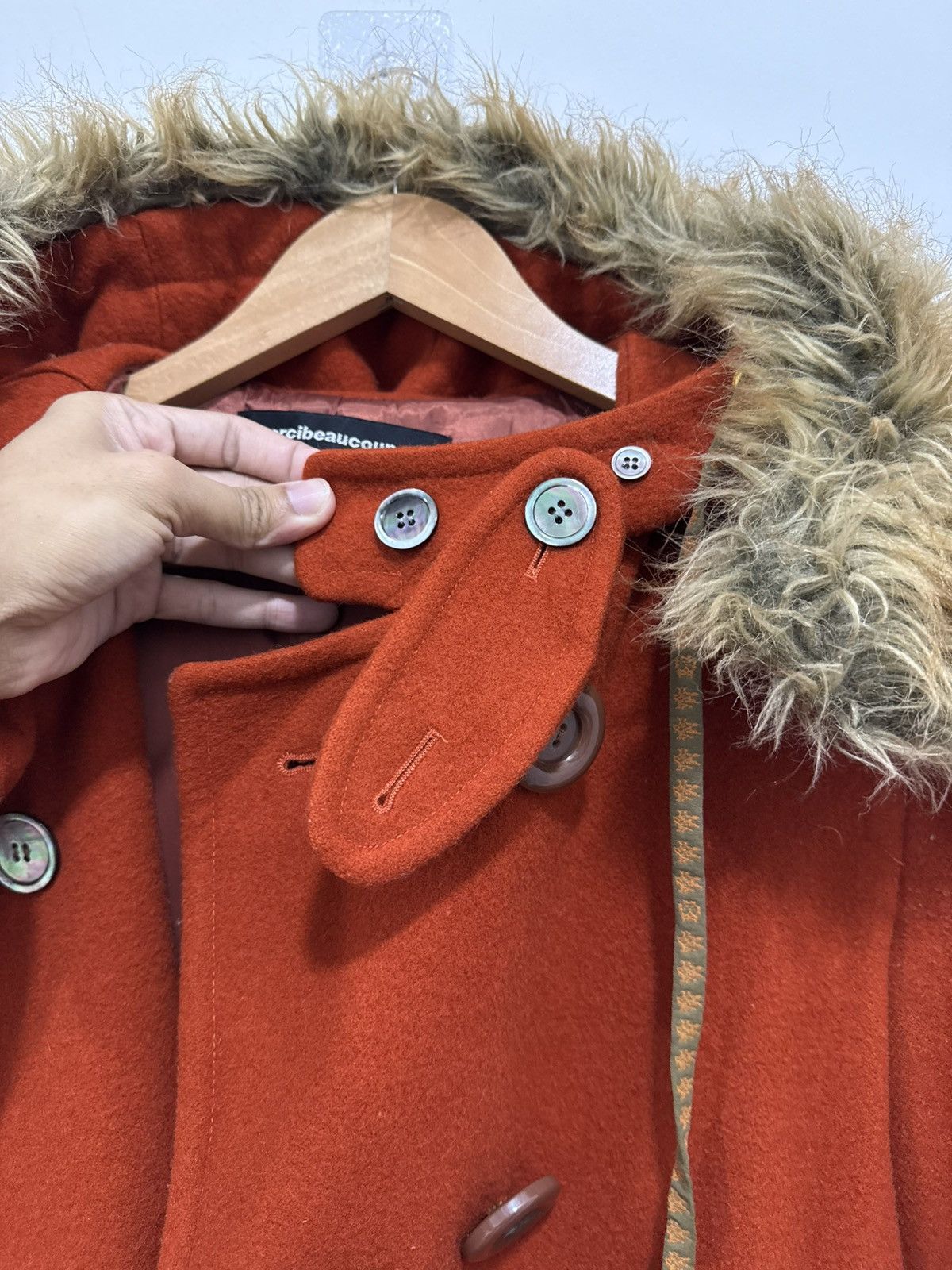 mercibeaucoup Mercibeaucoup Wool/Fur Coat Size S / US 4 / IT 40 - 7 Thumbnail