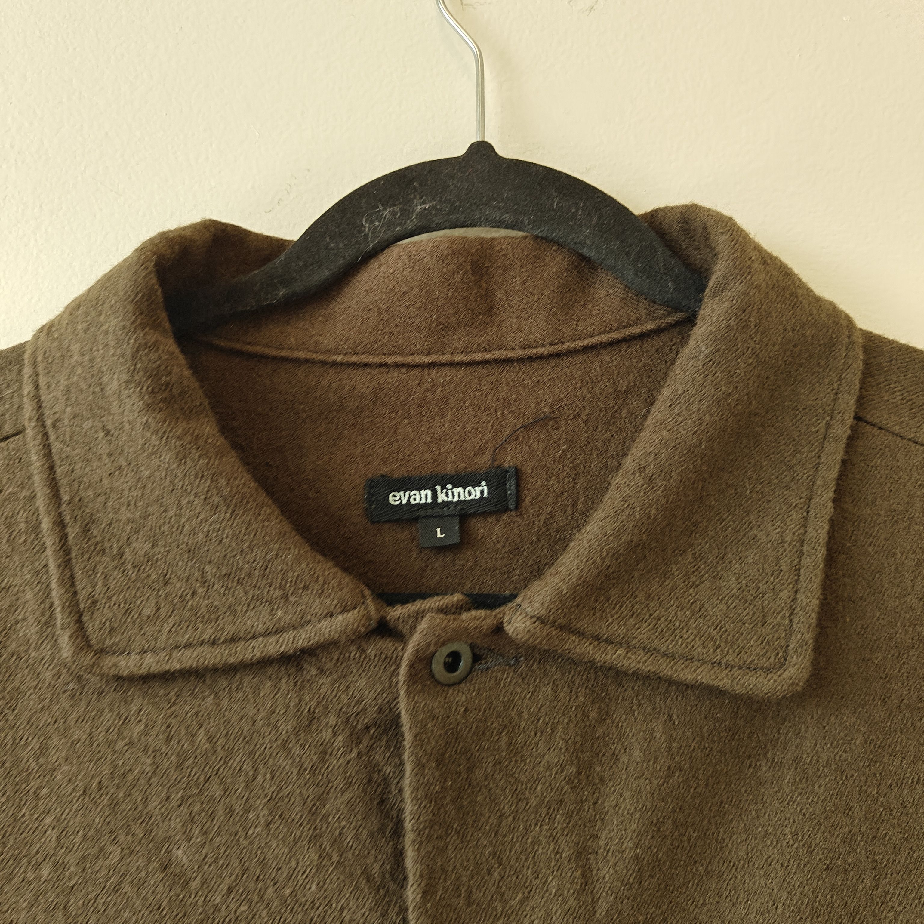 Lnwot Brown Wool Two Pocket Shirt Jacket Usa Made, Men's — image 3 of 6