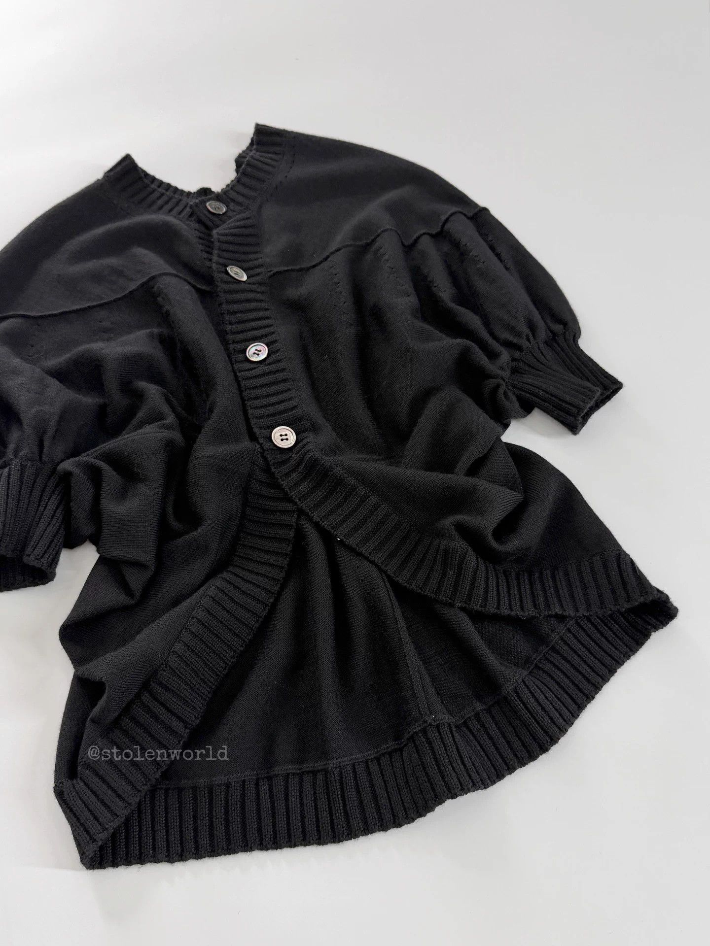 Comme des Garcons Comme des Garçons Bubble Cocoon Pure Wool Cardigan Size ONE SIZE - 3 Thumbnail