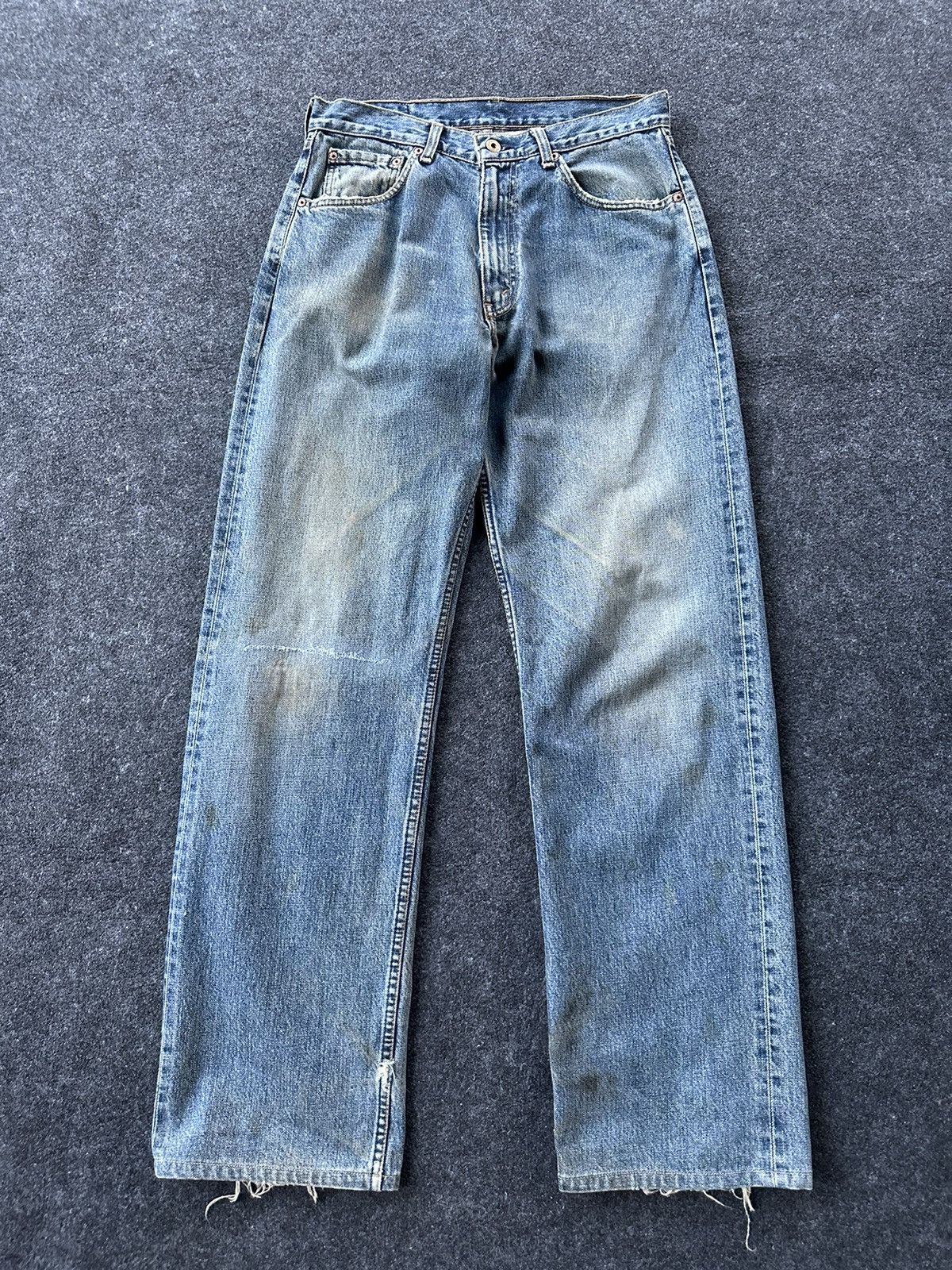 Levi's Vintage 90s Levis 504 Worn Dirty Denim 32x33 D168 Size US 32 / EU 48 - 1 Thumbnail