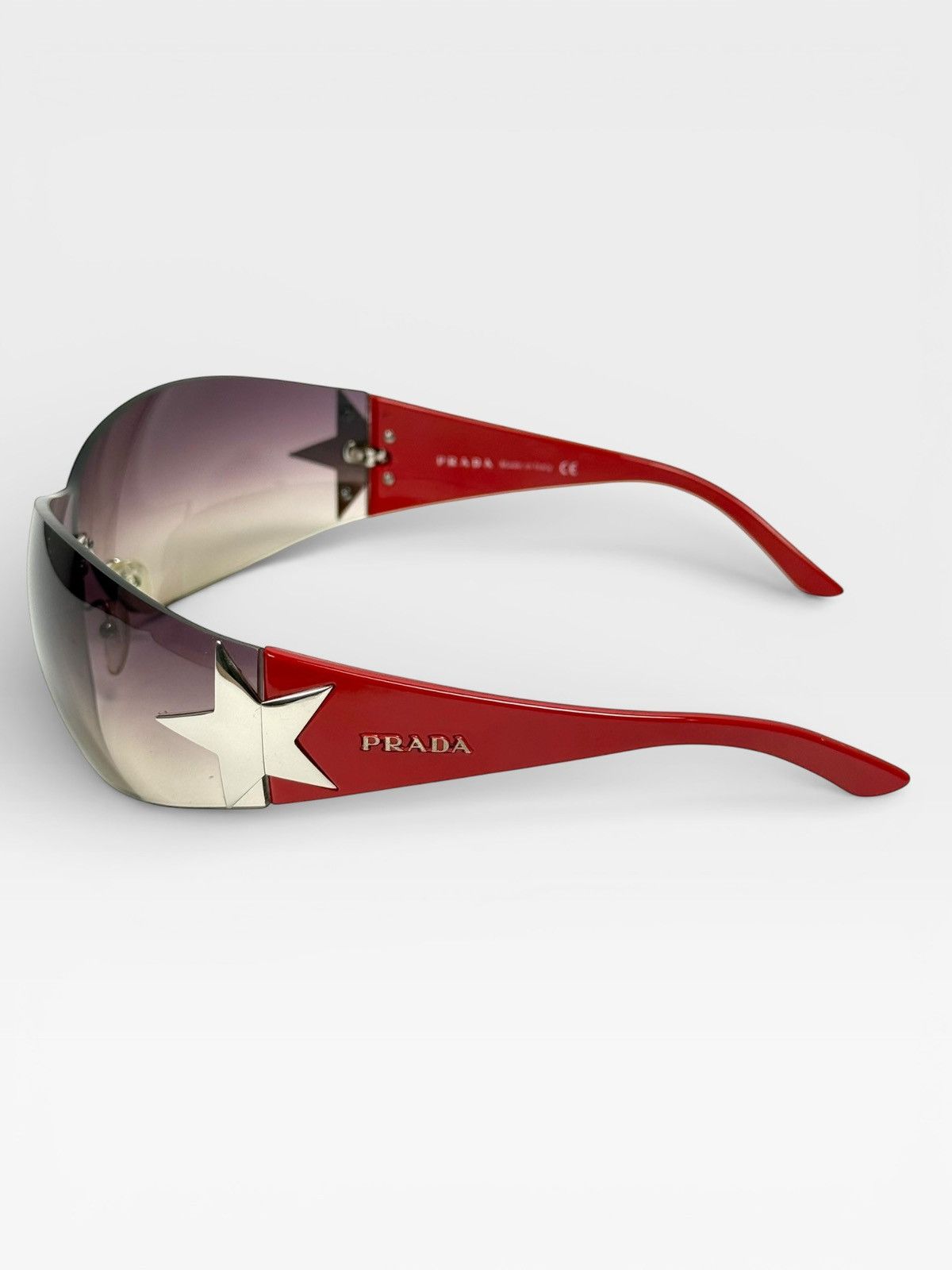 Prada Y2K ICONIC PRADA CHROME STAR SUNGLASSES Size ONE SIZE - 4 Thumbnail