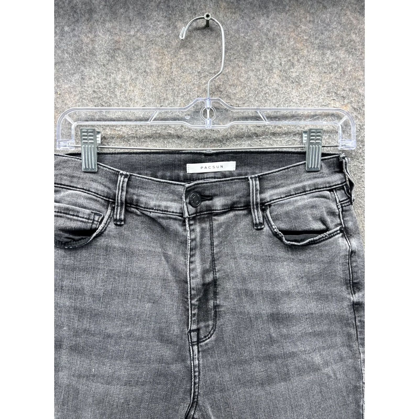 Pacsun VINTAGE PacSun Super High Rise Jegging Jeans Womens 28 Gray Distressed Denim Pants Size 28" / US 6 / IT 42 - 7 Thumbnail
