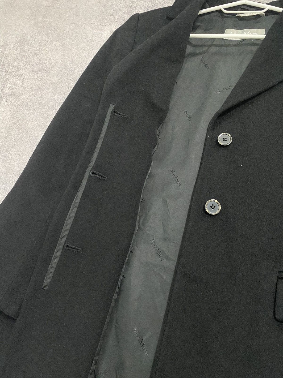 Max Mara Max Mara Vintage 100% Lana Wool Coat Black Women’s US 6 Size M / US 6-8 / IT 42-44 - 9 Thumbnail