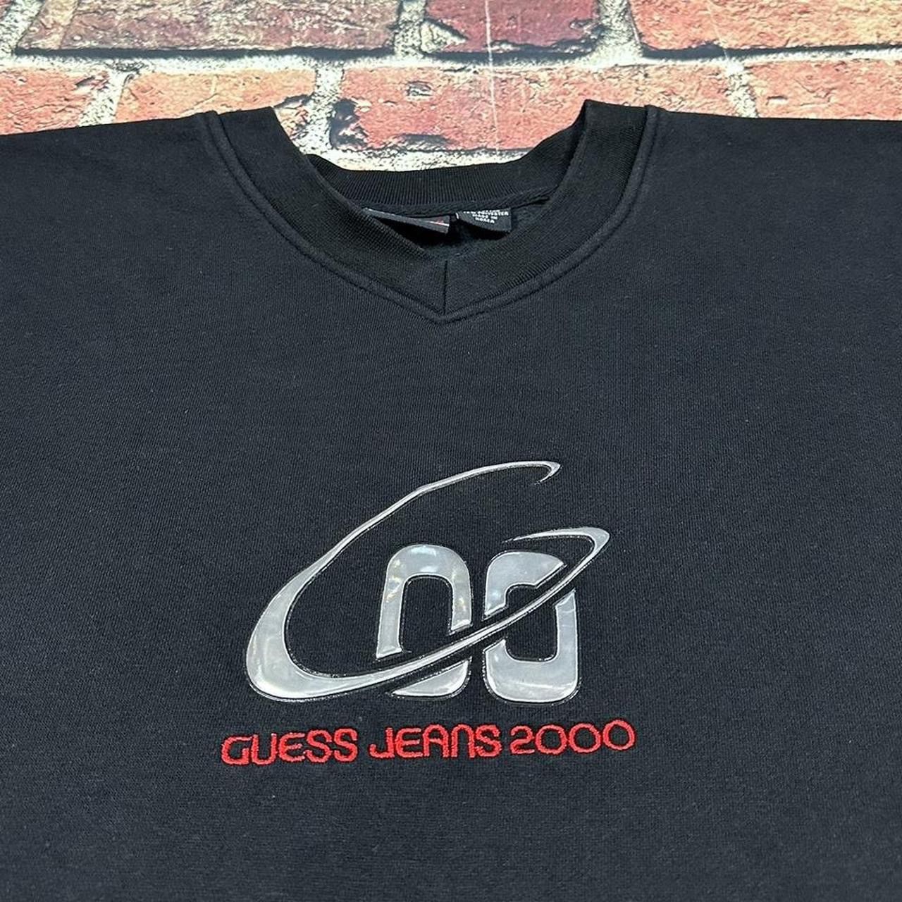 Guess Vintage Guess Jeans 2000 Sweatshirt Y2K Pullover V-Neck Size US XL / EU 56 / 4 - 5 Thumbnail