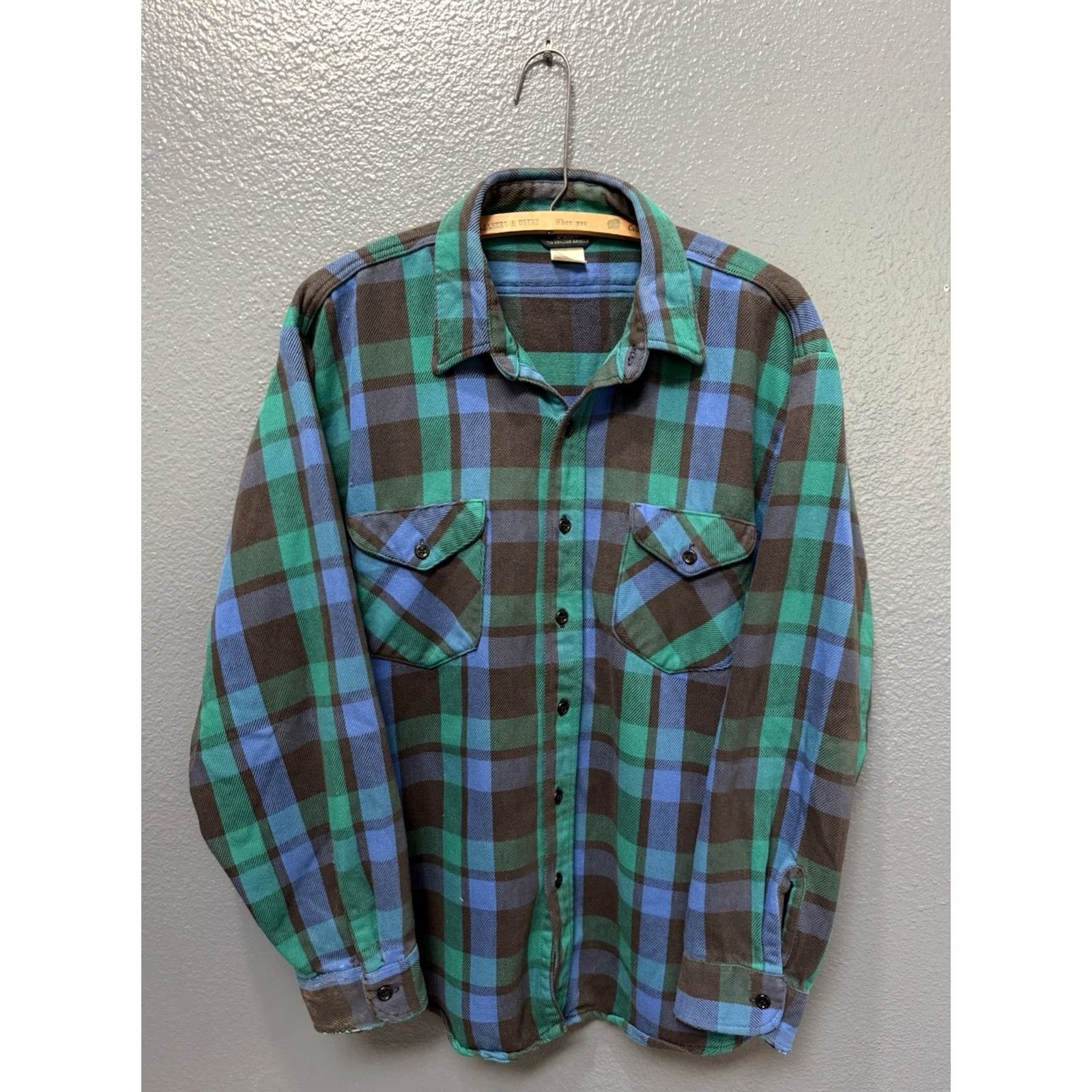 Vintage VINTAGE Osh Kosh Shirt Men’s Large Flannel Plaid Cotton Button Up 80’s Size US L / EU 52-54 / 3 - 3 Thumbnail