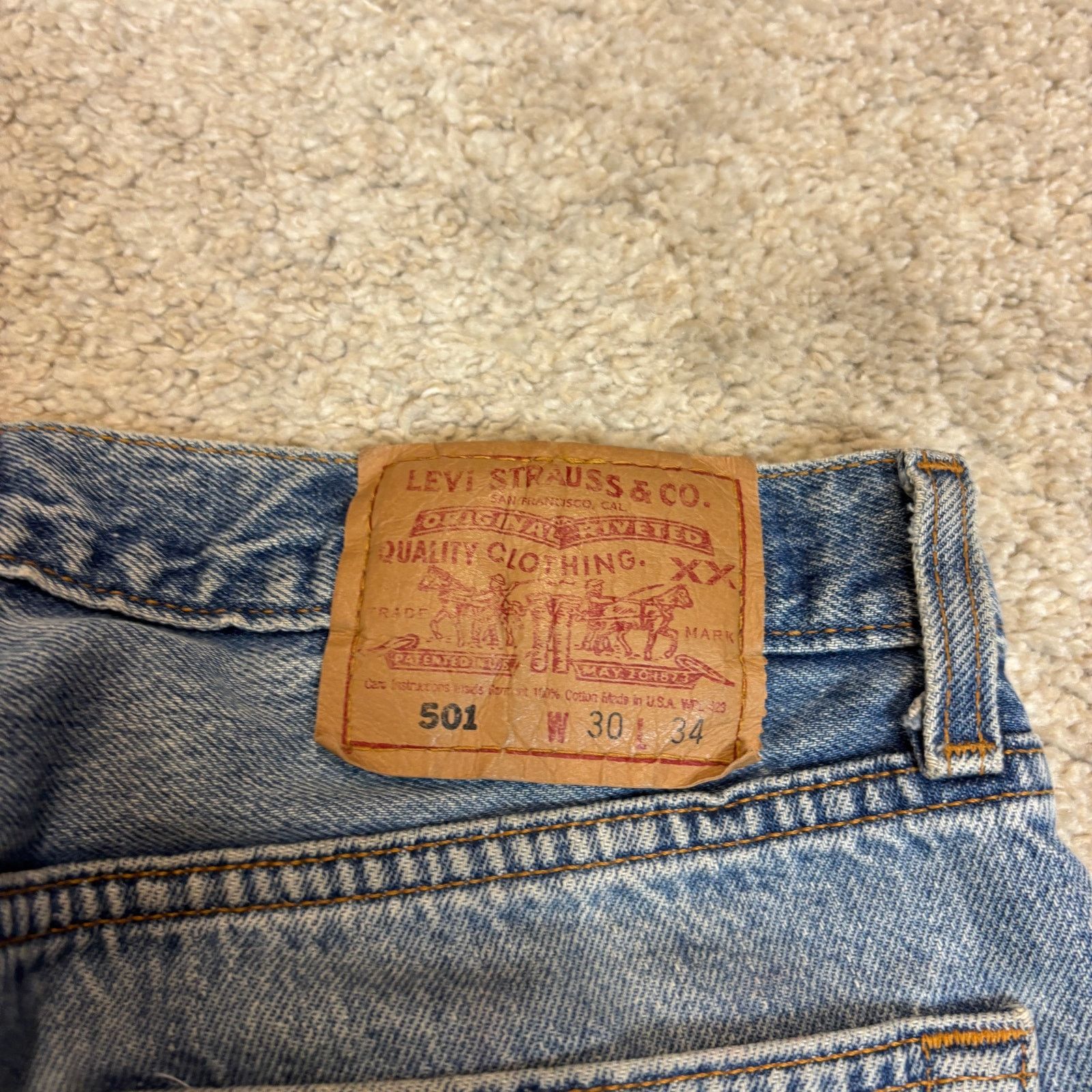 Levi's Vintage 90s Levi's 501 Straight Leg Jeans 30x31.5 Size US 30 / EU 46 - 5 Thumbnail