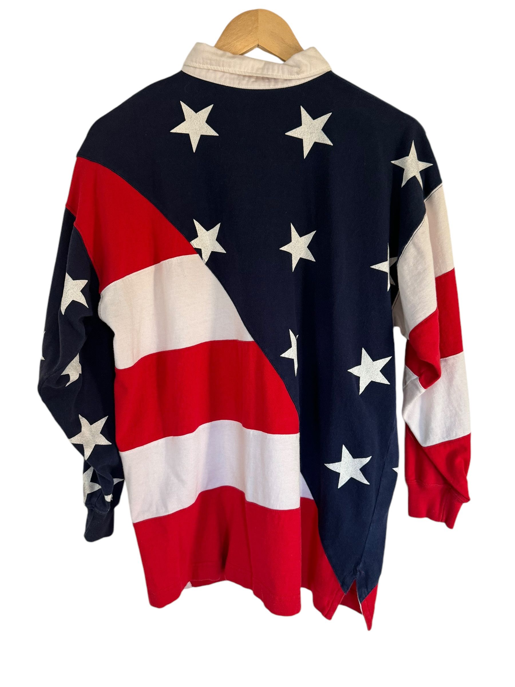 Guess Vintage 80s Guess US Flag Collared Long Sleeve Size US M / EU 48-50 / 2 - 2 Thumbnail