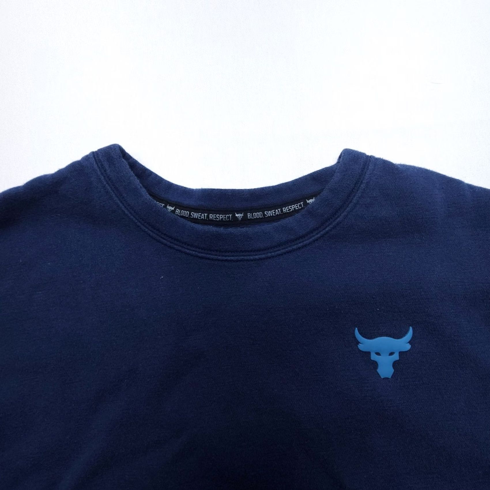 Under Armour Under Armour Project Rock Fleece Sweatshirt Womens Small Blue Gym Crop Size S / US 4 / IT 40 - 4 Thumbnail