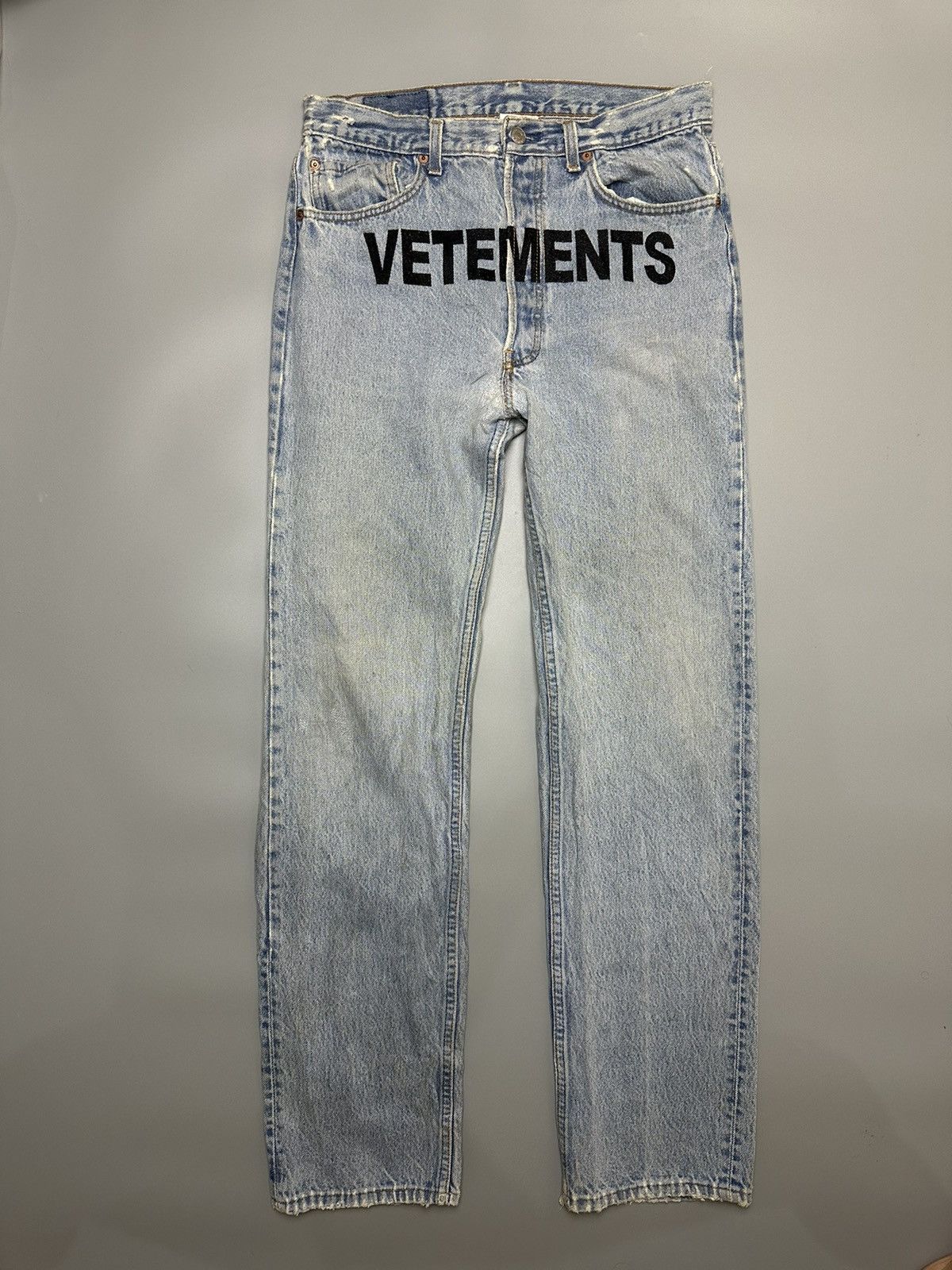 image of Levis Embroidered Tattered Denim Pants, Men's (Size 32)