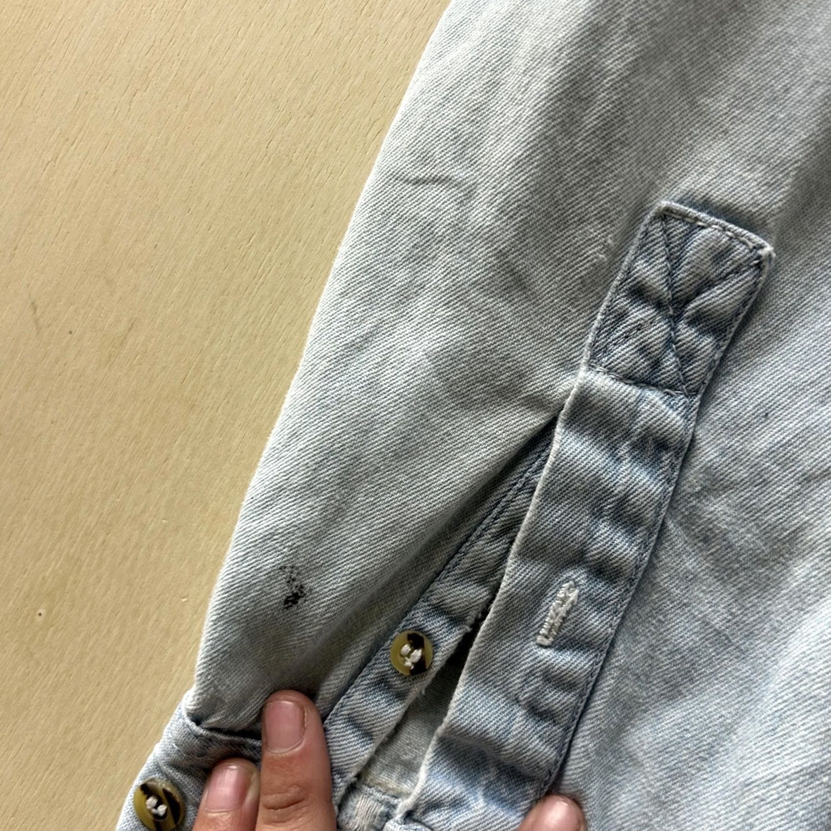 Denime Nationwide Knitwear Shirt Mens Small Blue Denim Long Sleeve Button Up Size US S / EU 44-46 / 1 - 6 Thumbnail