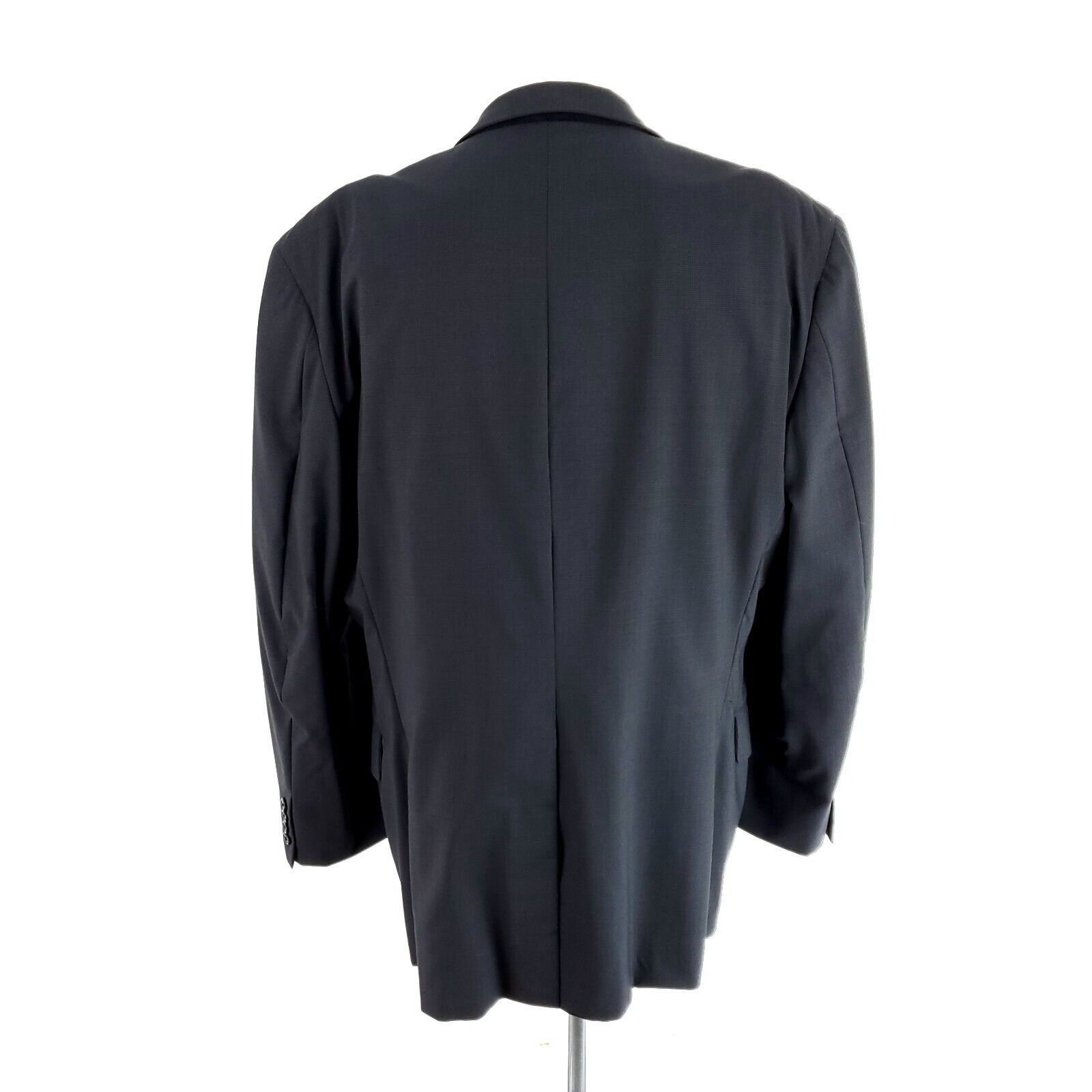 Tom James Tom James Bespoke 2 Button Blazer 46L Black Blue Black Check Size 46L - 5 Thumbnail