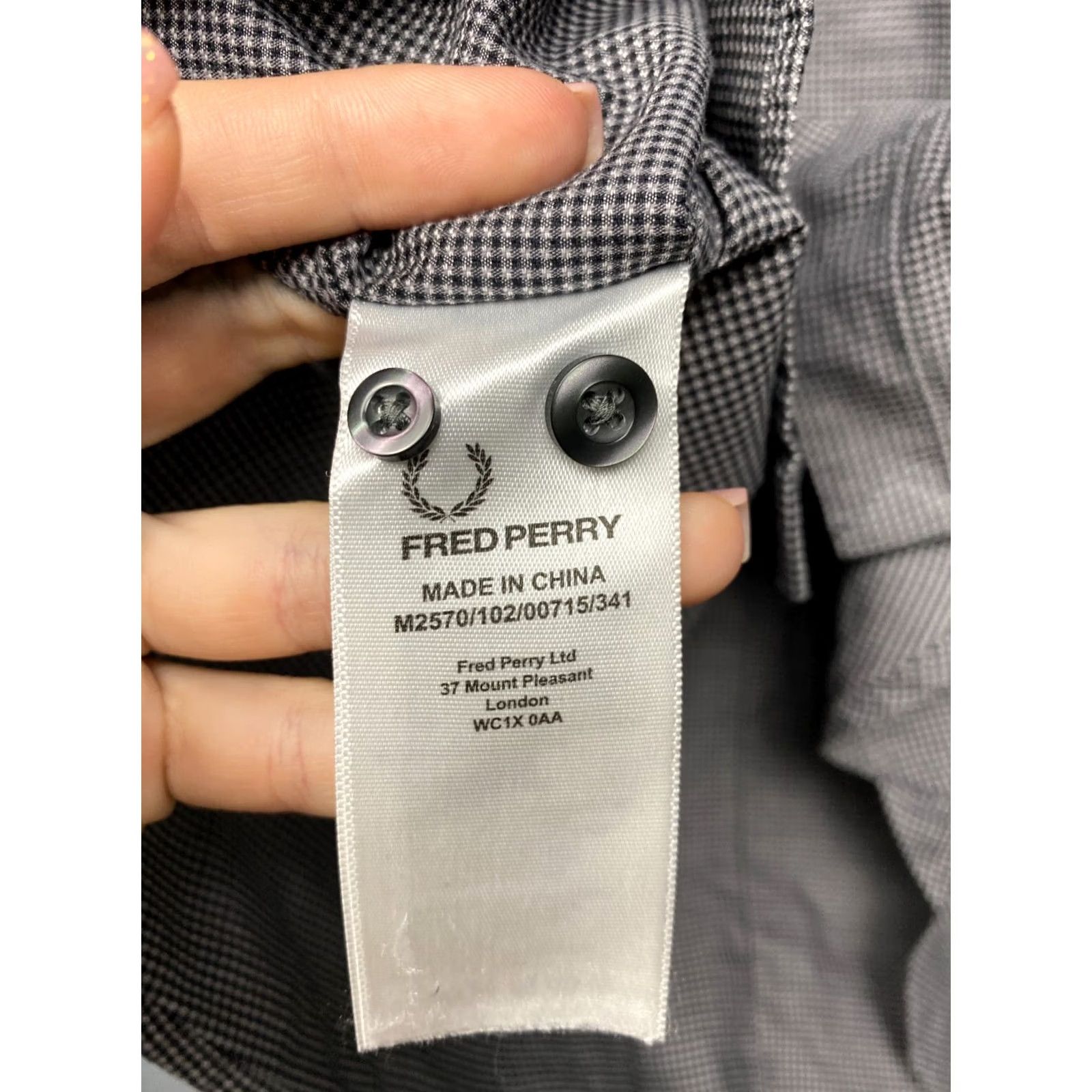 Fred Perry Fred Perry Mens Long Sleeve Shirt Size M Grey Cotton Button-Up Collared Check Vintage: No Size US M / EU 48-50 / 2 - 5 Thumbnail