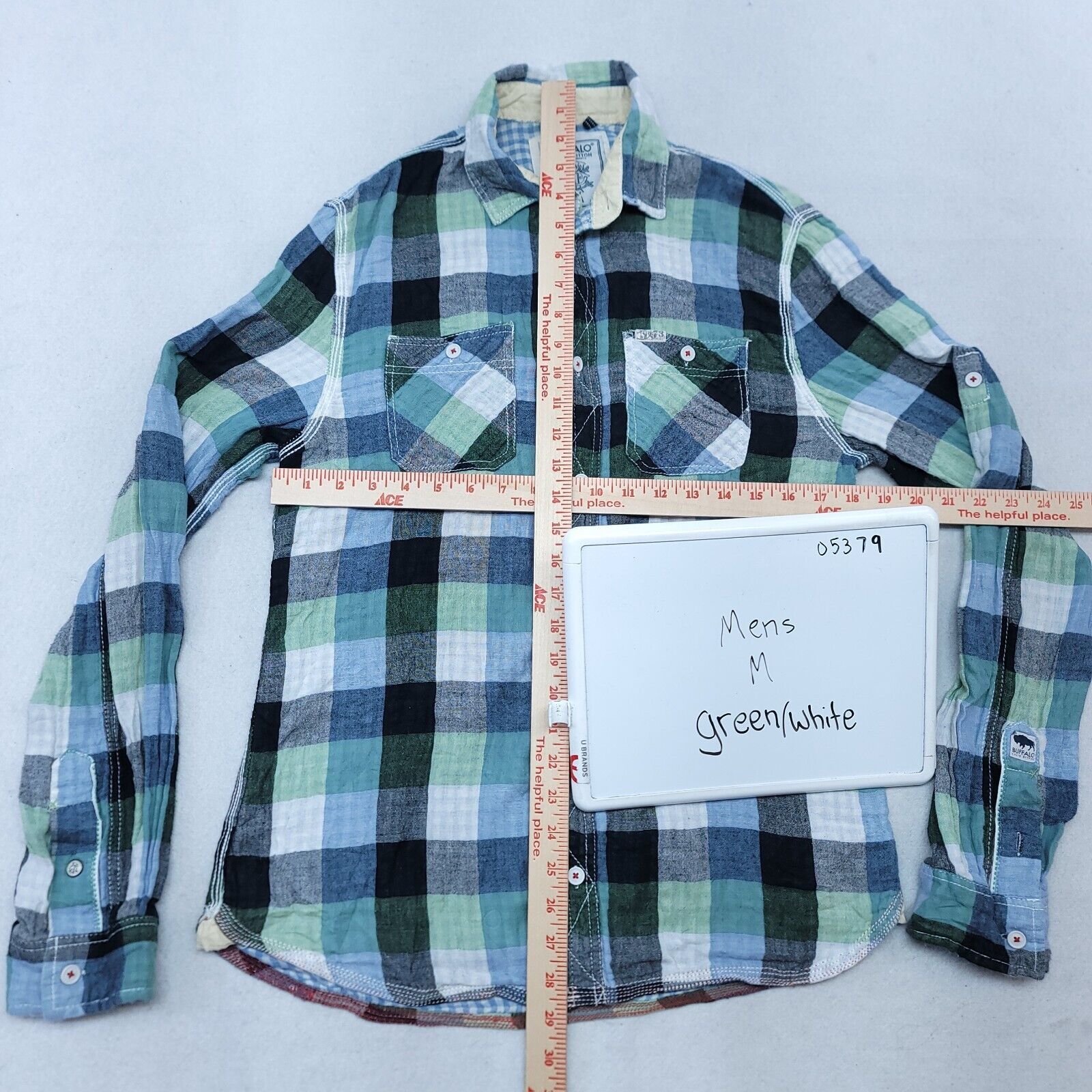 Buffalo David Bitton Buffalo David Bitton Gingham Flannel Shirt Mens Size M Green Size US M / EU 48-50 / 2 - 6 Thumbnail