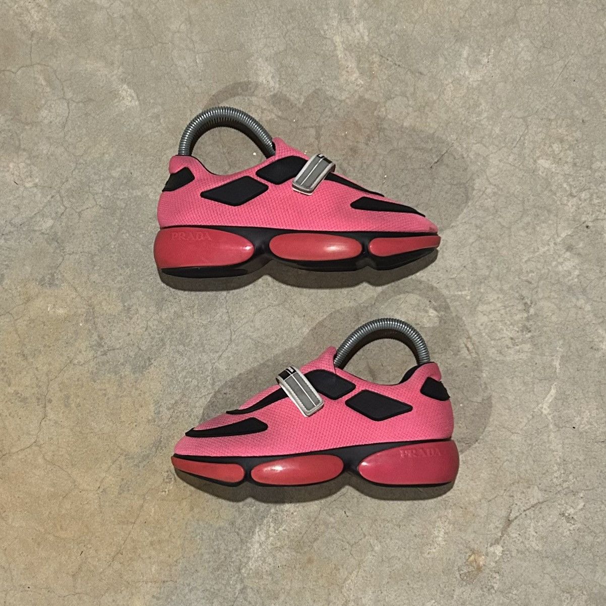 Prada Prada Cloudbust Knit Sneakers Fluorescent Pink US 5 Size US 5 / EU 37 - 3 Thumbnail