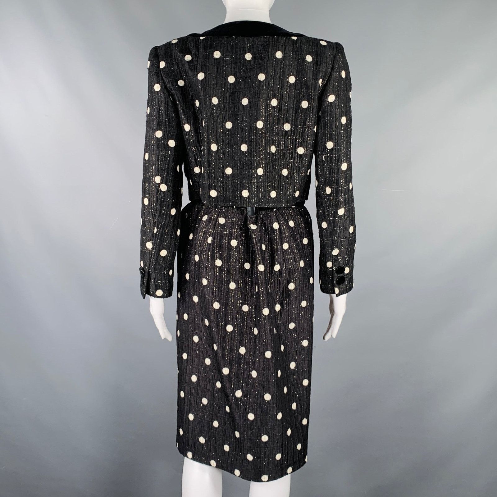 Valentino Size M Black White Polka Dot Strapless Dress Jacket Set Size M / US 6-8 / IT 42-44 - 4 Thumbnail