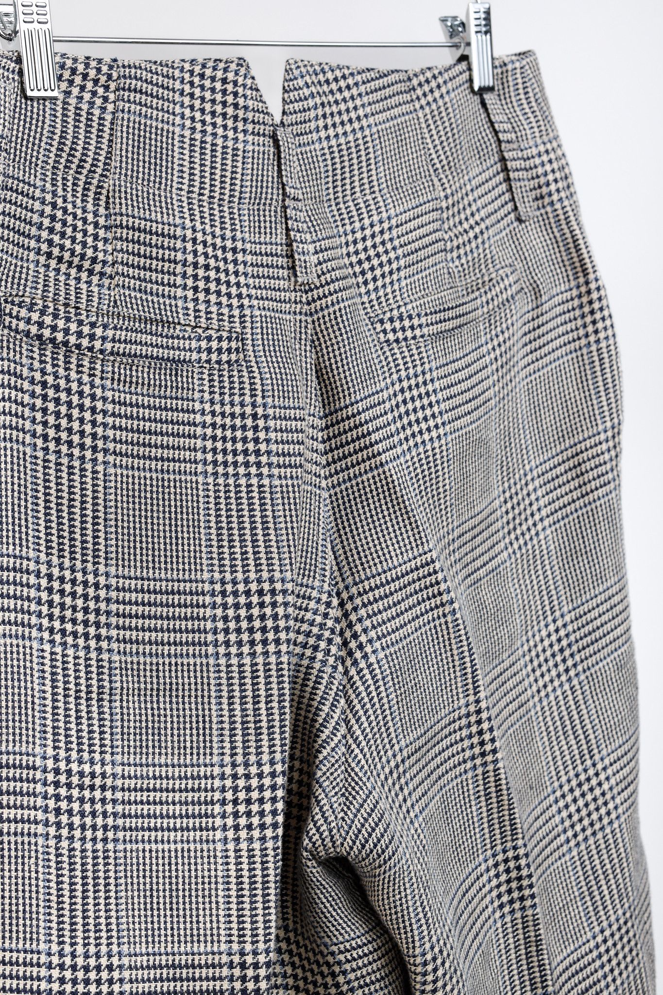 Brunello Cucinelli Brunello Cucinnelli SS/19 Beige & Black Linen Check Trousers Size 27" / US 4 / IT 40 - 7 Thumbnail