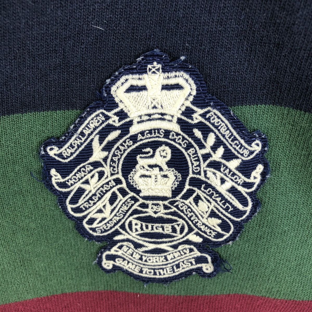 Rugby Ralph Lauren Vintage 2000s Rugby RL 13 Shawl Collar Stripes L/S Shirt Size US L / EU 52-54 / 3 - 7 Thumbnail
