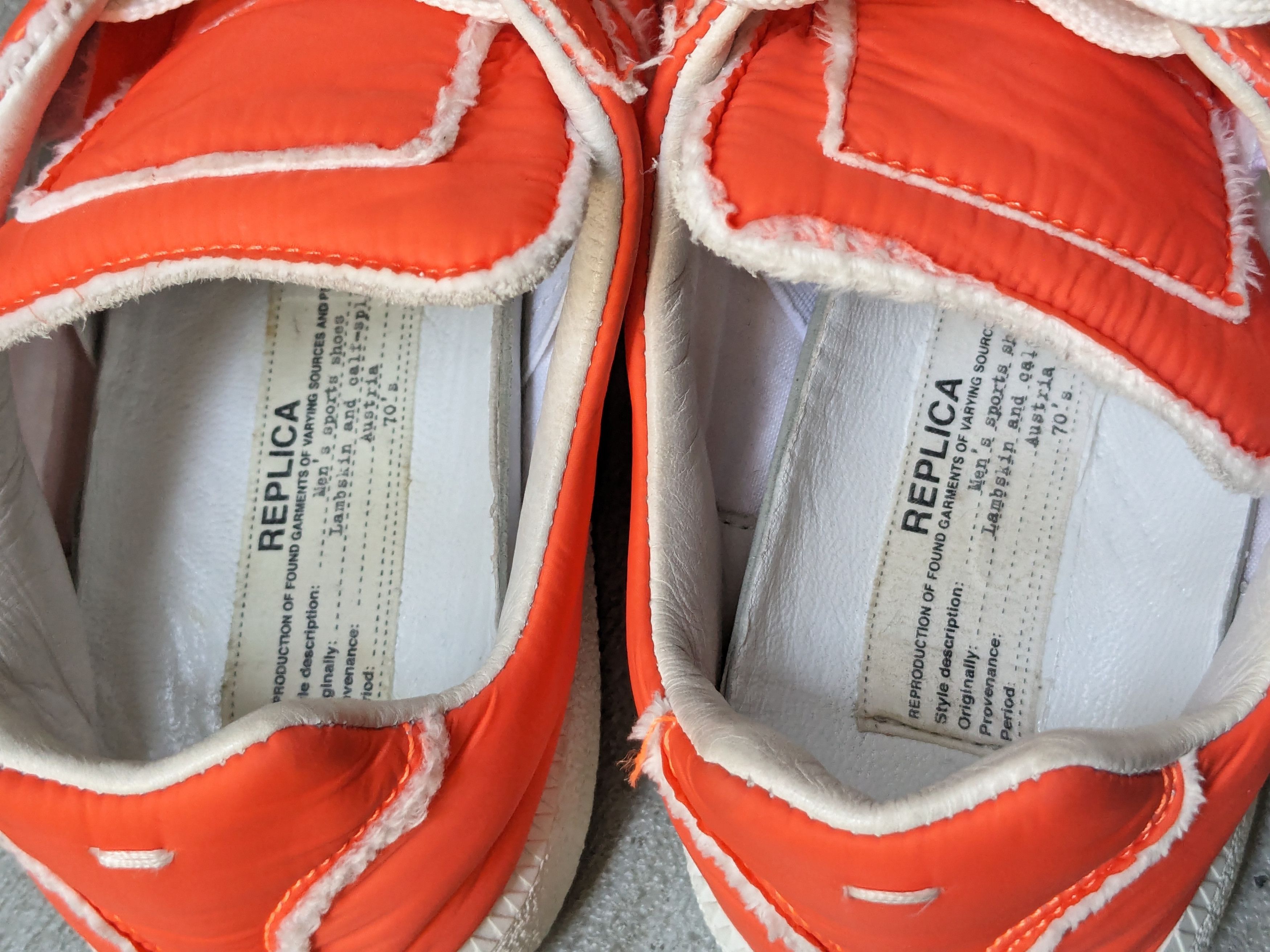Maison Margiela Maison Margiela GAT Replica Orange White 7 40 Leather Size US 7 / EU 40 - 9 Thumbnail