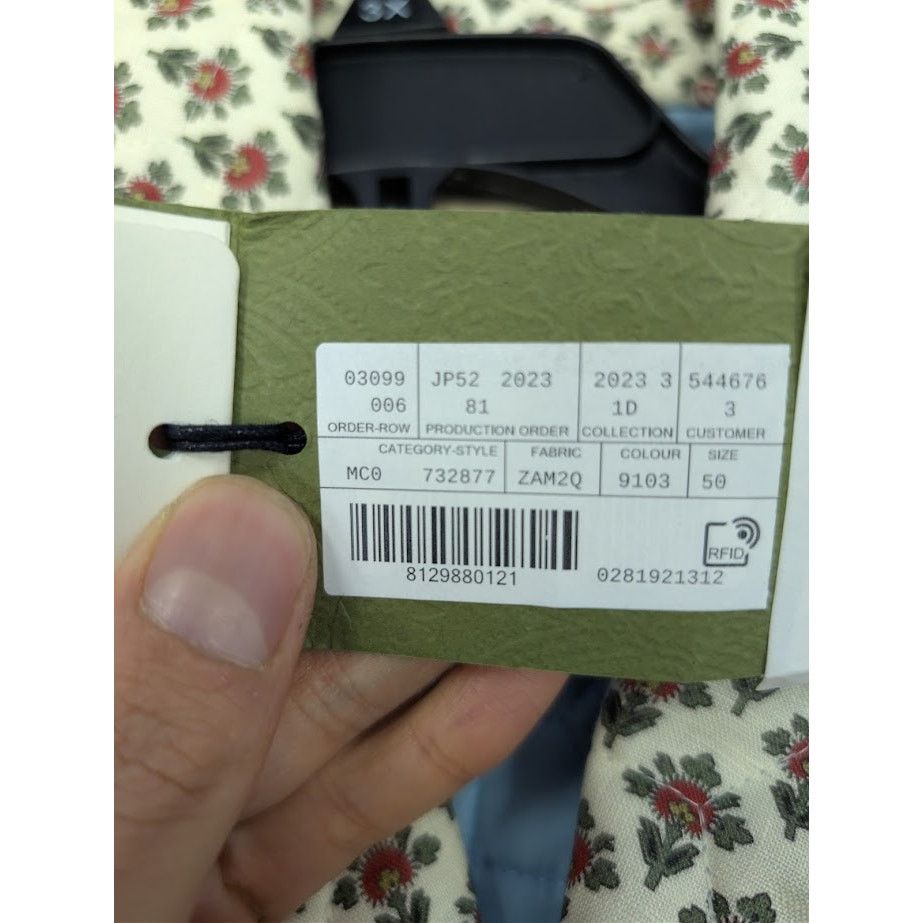 Gucci o1rshd1 Flowers On Linen Jacket in Ivory/Red Size US M / EU 48-50 / 2 - 22 Thumbnail