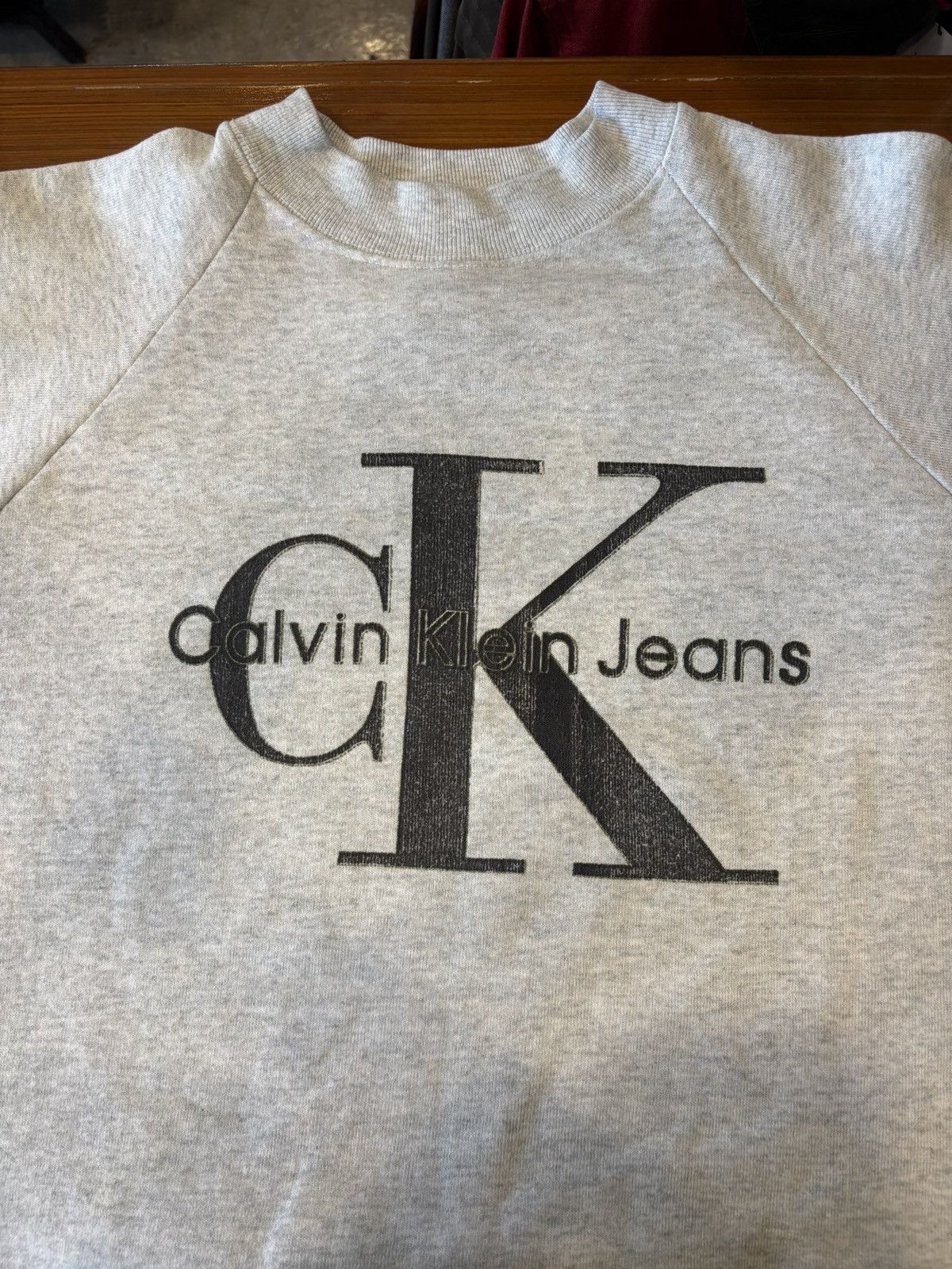 Calvin Klein Vintage 80-90s Calvin Klein Monogram Logo Relaxed Sweatshirt Size US XL / EU 56 / 4 - 7 Thumbnail
