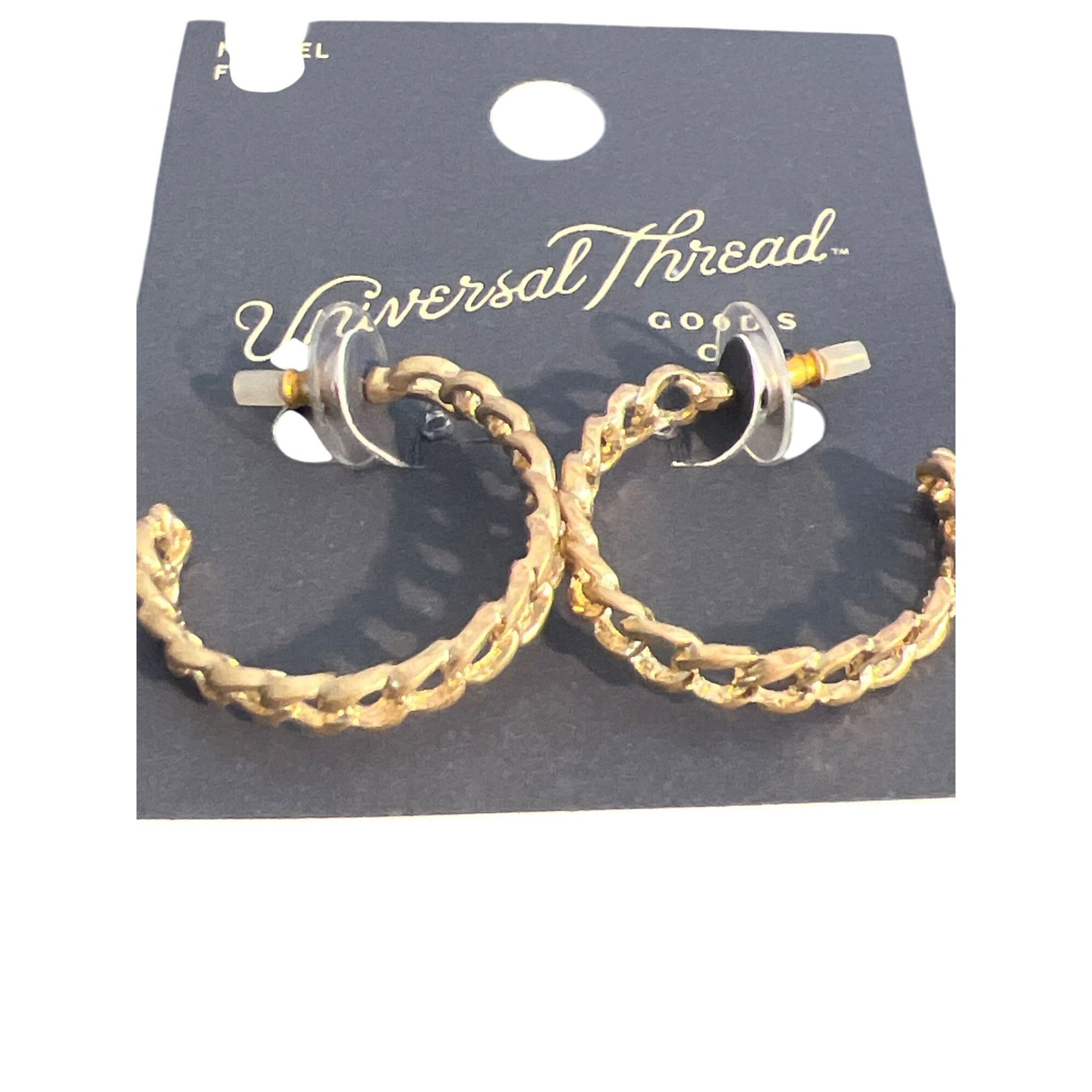 Other Universal Thread 3 Pair Gold Tone Earrings Pierced Hoops Nic Size ONE SIZE - 6 Thumbnail