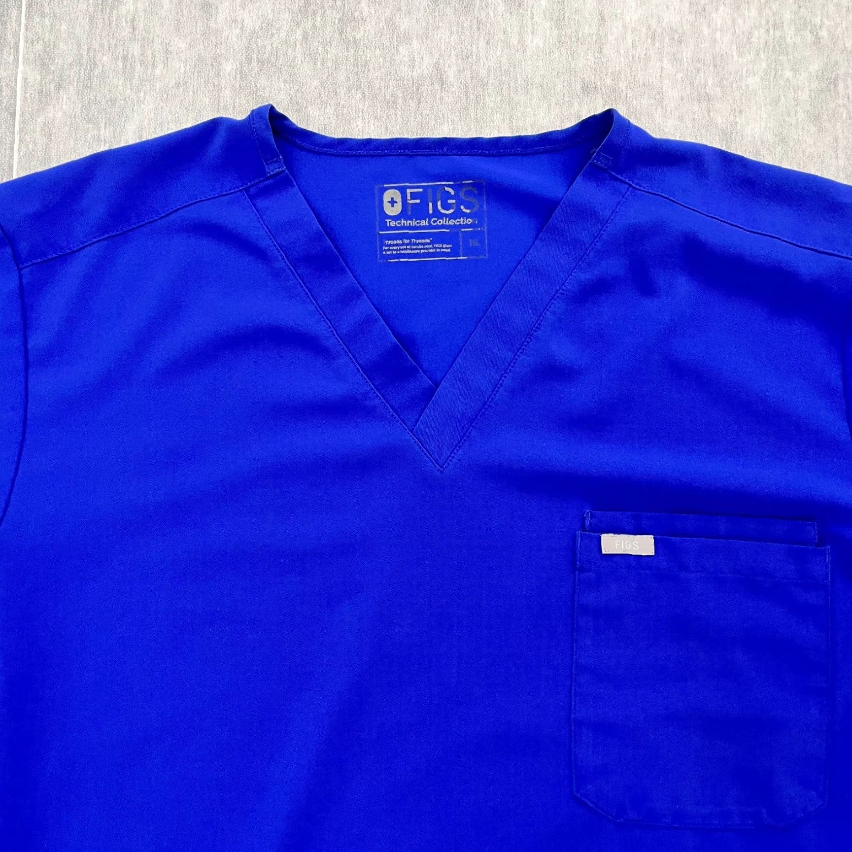Vintage Figs Scrubs Shirt Adult Extra Large Blue Top Technical Collection Pocket Mens XL Size US XL / EU 56 / 4 - 3 Thumbnail