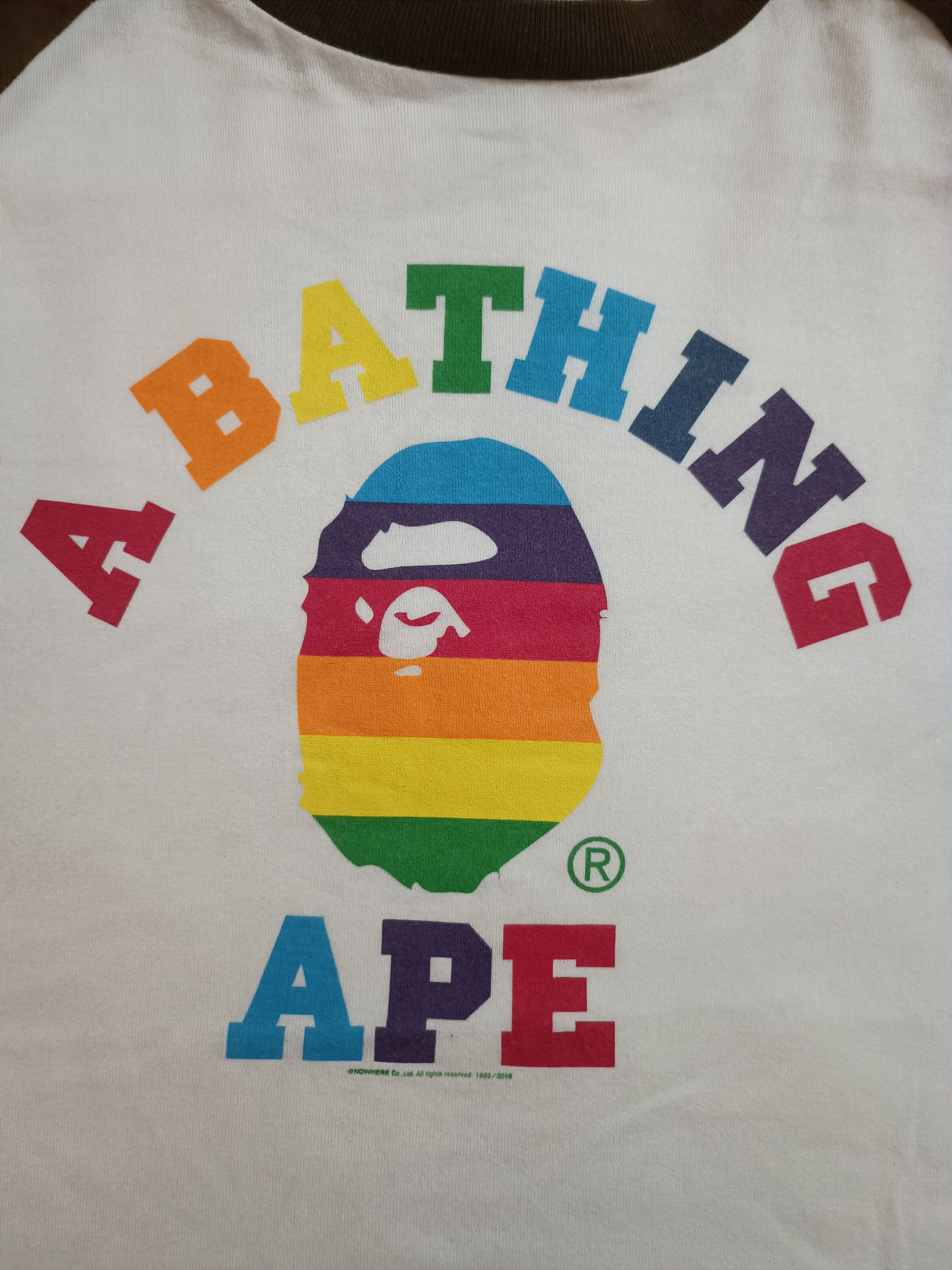 Bape ♦️Bape Rainbow College T Shirt Size US M / EU 48-50 / 2 - 4 Thumbnail