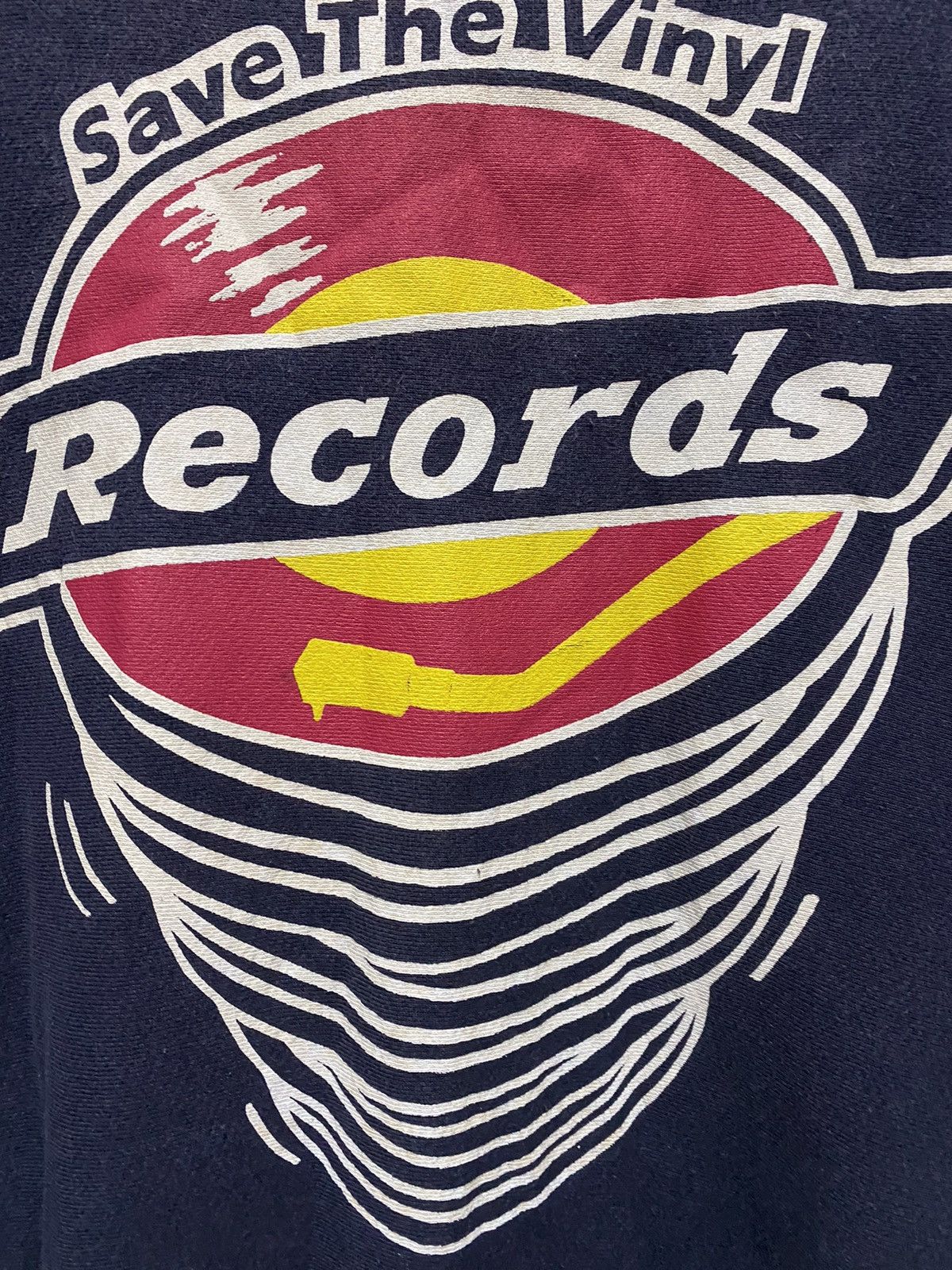 Band Tees × Vintage Vintage save the vinyl records sweatshirt Size US XL / EU 56 / 4 - 2 Thumbnail
