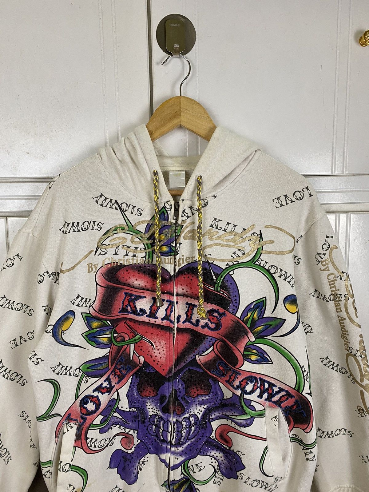 Ed Hardy × Vintage Vintage Ed Hardy By Christian Audigier Hoodies Size US M / EU 48-50 / 2 - 4 Thumbnail