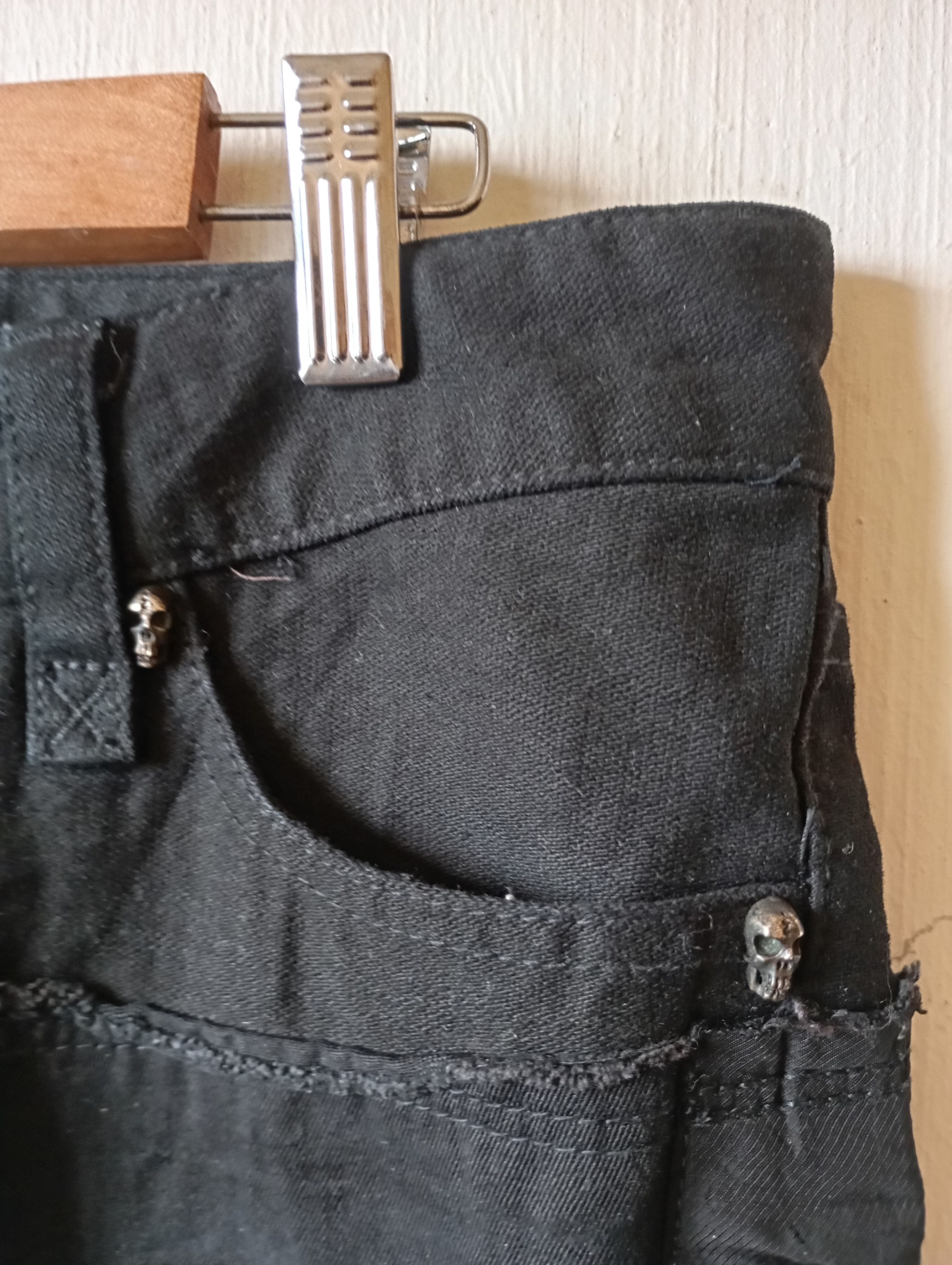 If Six Was Nine Ifsixwasnine black lace front 00s mud max flared denim Size 30" / US 8 / IT 44 - 5 Thumbnail