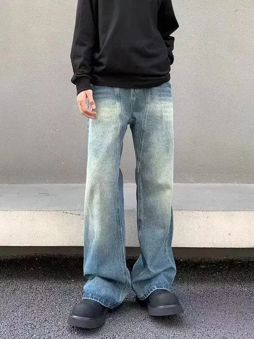 Japanese Brand × Jean Vintage vibe style washed and aged blue micro jeans Size US 32 / EU 48 - 1 Thumbnail
