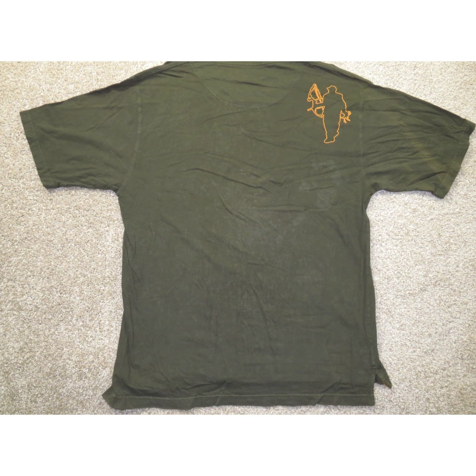 Olive VTG Hunt-Bum T-Shirt Distressed Bowhunting Deer Buck Olive Green orange Adult XL Green 90s Mens Short Sleeve Crew Neck Graphic Print Vintage Size US XL / EU 56 / 4 - 6 Thumbnail