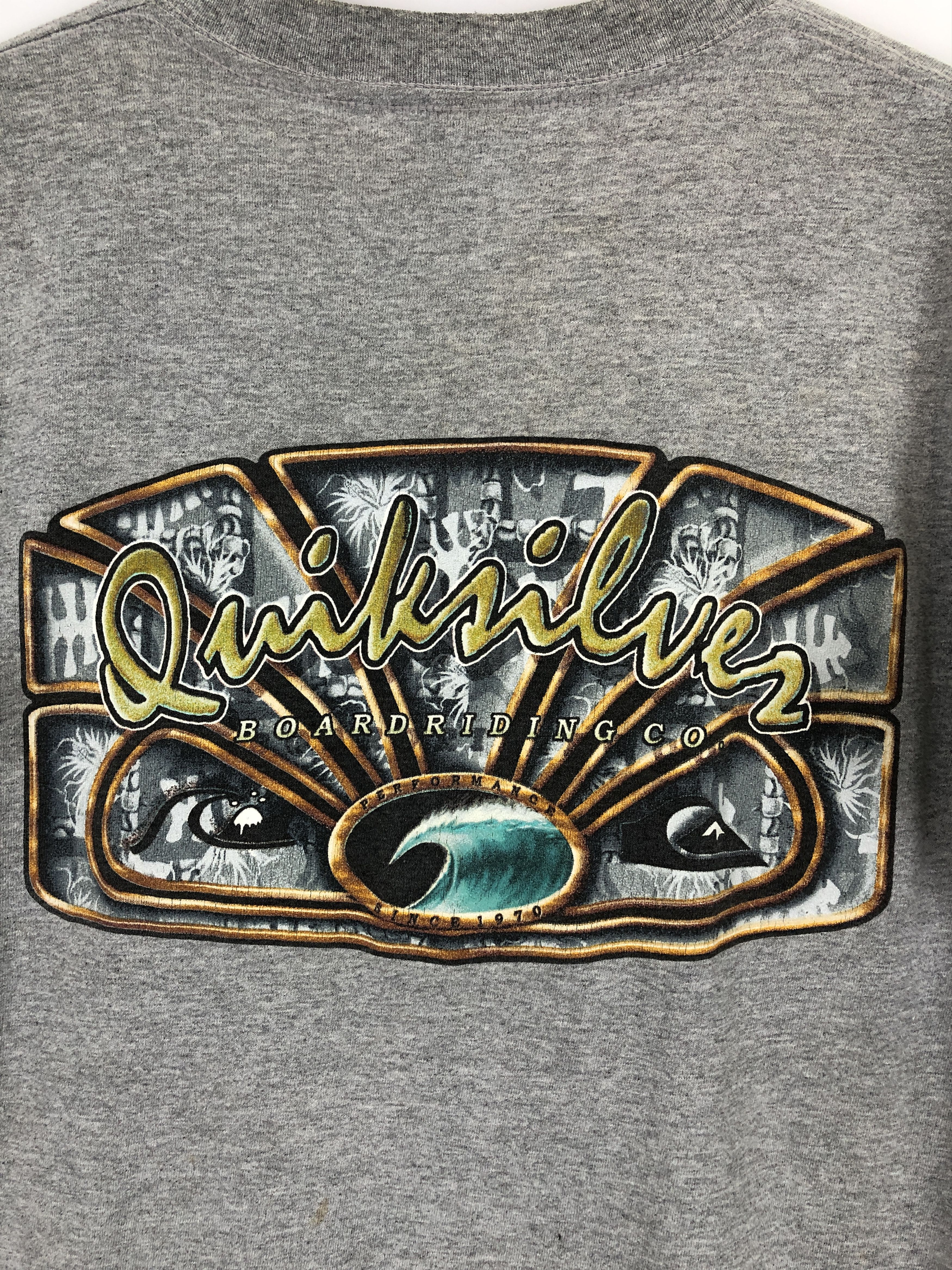 Quiksilver × Vintage Vintage 90s Quiksilver Big Logo Surfing Tee TA0487 Size US S / EU 44-46 / 1 - 6 Thumbnail