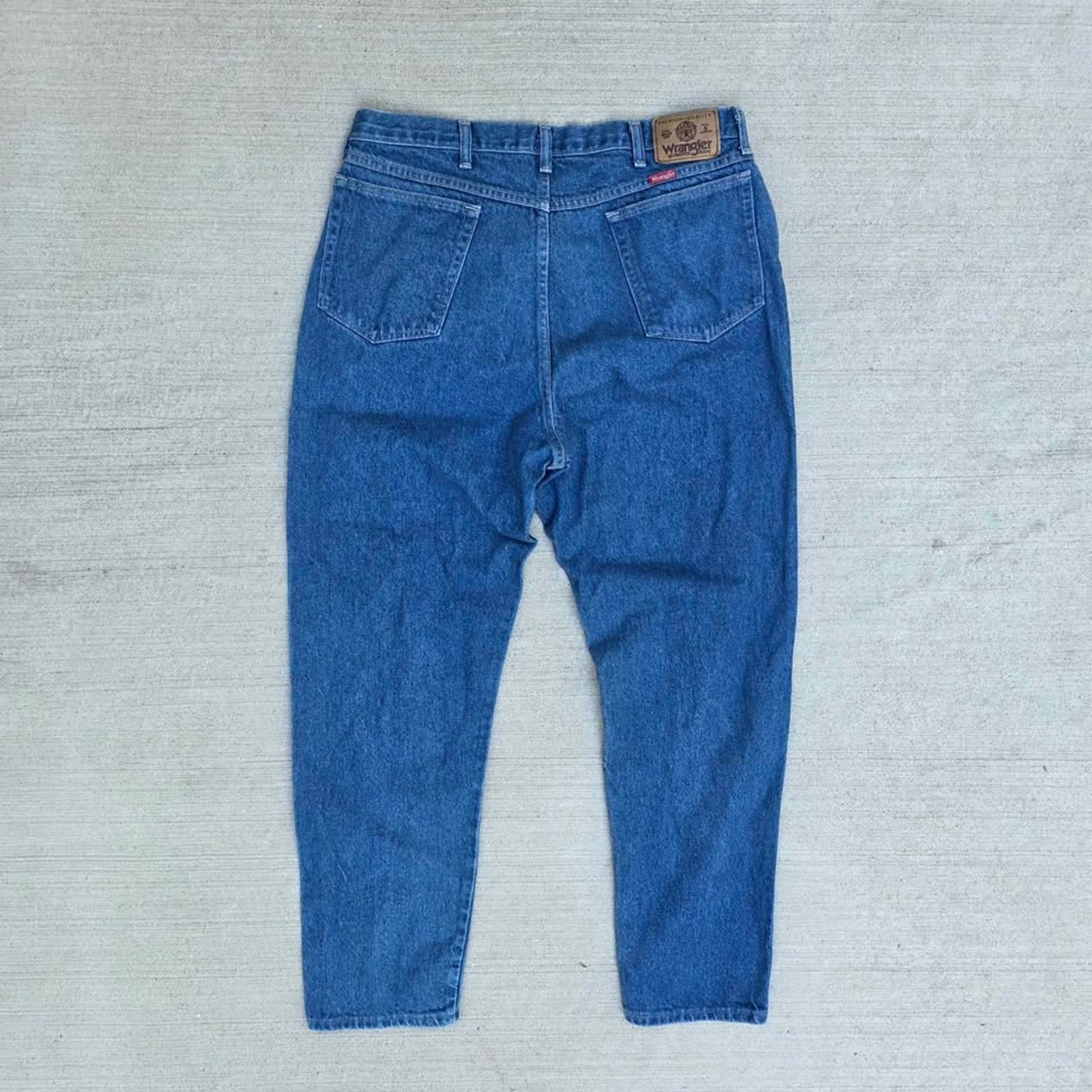 Vintage × Wrangler Wrangler Vintage Jeans Made in the USA 90s Workwear Cowboy Size US 37 - 1 Thumbnail