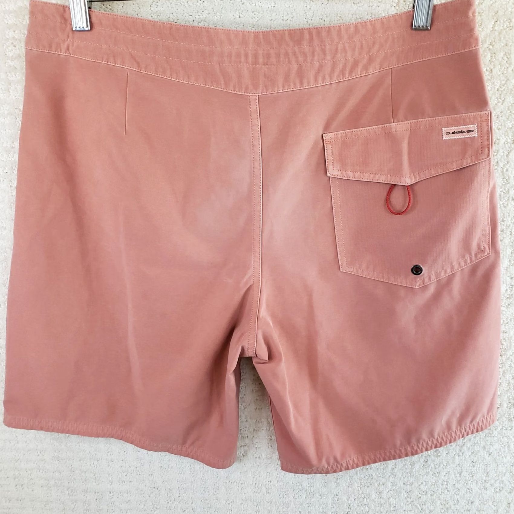 Quiksilver Quicksilver Board Shorts Mens 34x8 Pink Solid Surfing Beach Casual Wear Lifeguard Recreational Fishing Pockets Drawstring Stretch Size US 34 / EU 50 - 6 Thumbnail