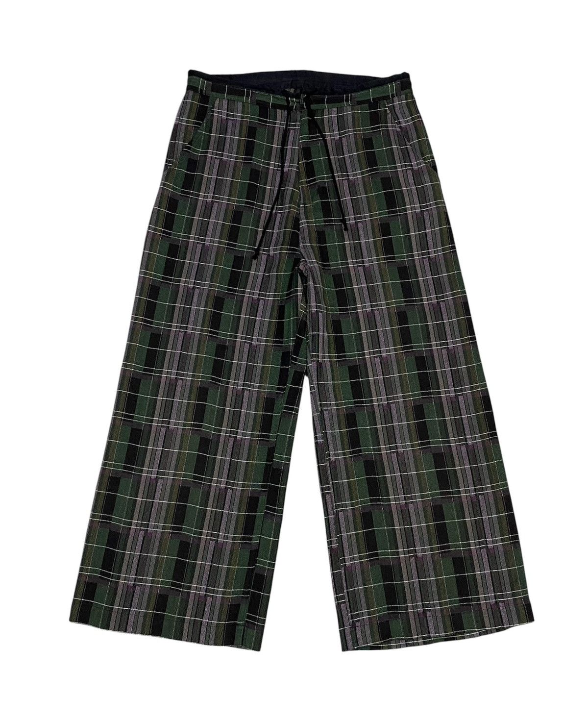 Y's Y’s Yohji Yamamoto Tartan Check Wide-Leg Trousers Size US 31 - 1 Thumbnail