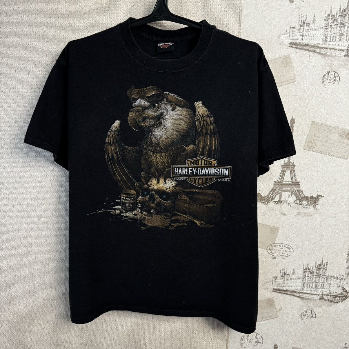 Harley Davidson × Vintage Vintage Harley Davidson T shirt Eagle South Africa L Black Size US L / EU 52-54 / 3 - 11 Thumbnail