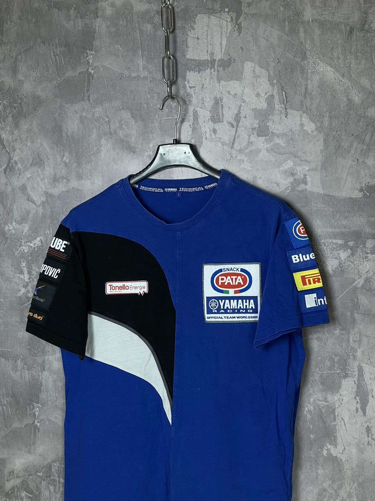 Vintage × Yamaha Vintage Streetwear Moto Racing Yamaha Blue T shirt Size US M / EU 48-50 / 2 - 7 Thumbnail