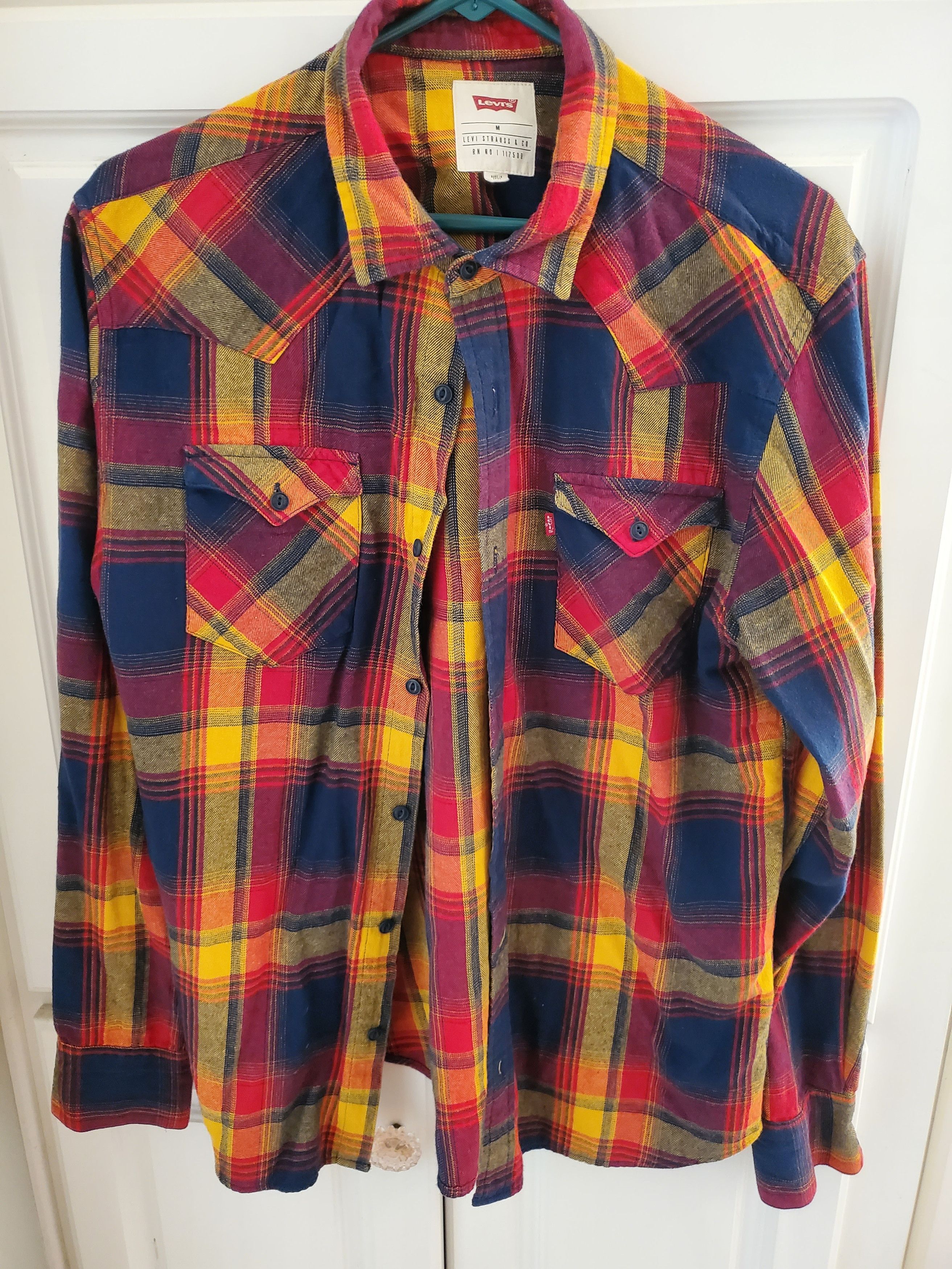 Levi's Levi's long sleeve button up plaid flannel Size US M / EU 48-50 / 2 - 1 Thumbnail