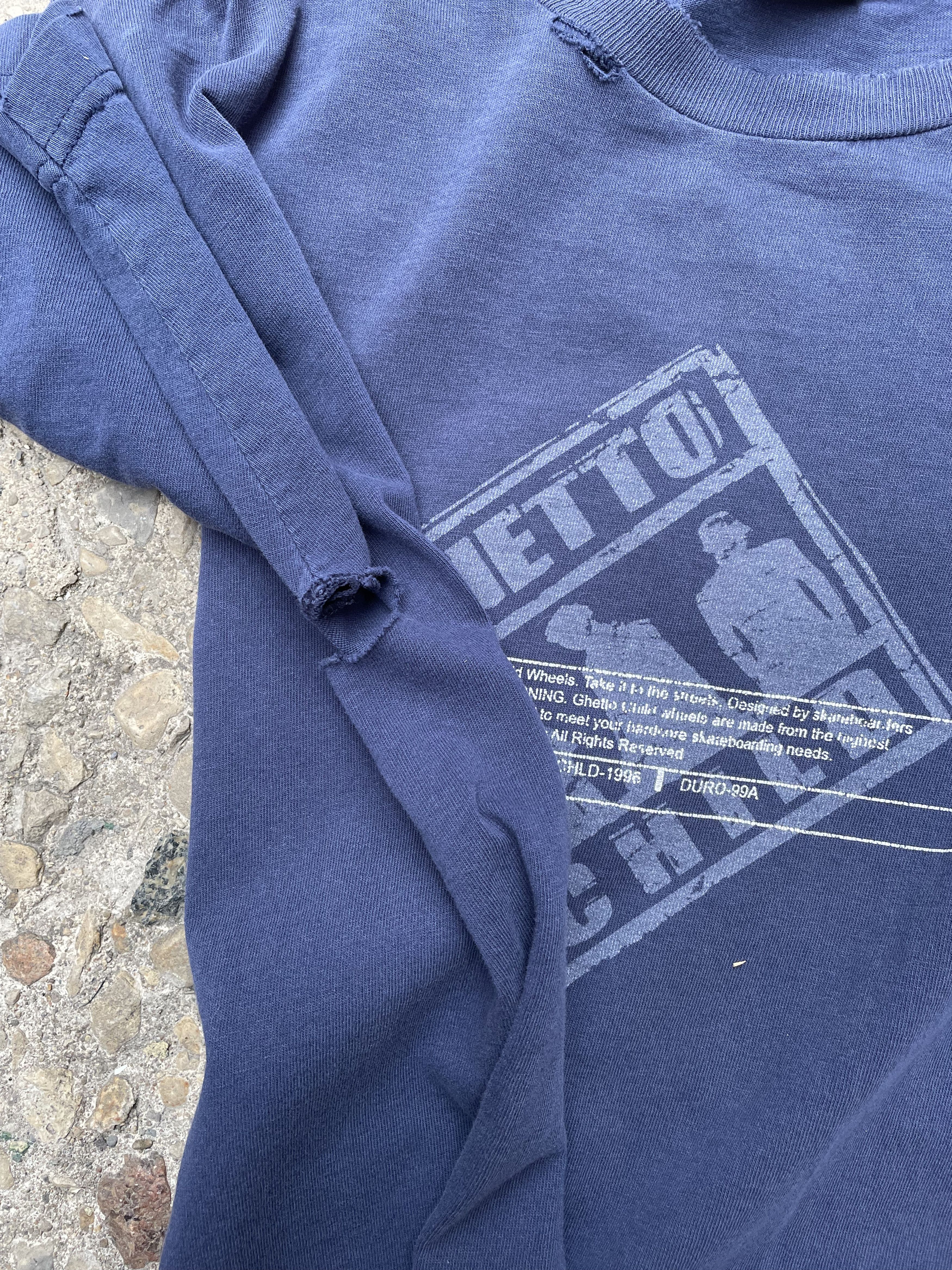 Shorty's Skateboards × Vintage VTG 2001 Ghetto Child Wheels Skateboard Graphic T-Shirt Size US L / EU 52-54 / 3 - 6 Thumbnail