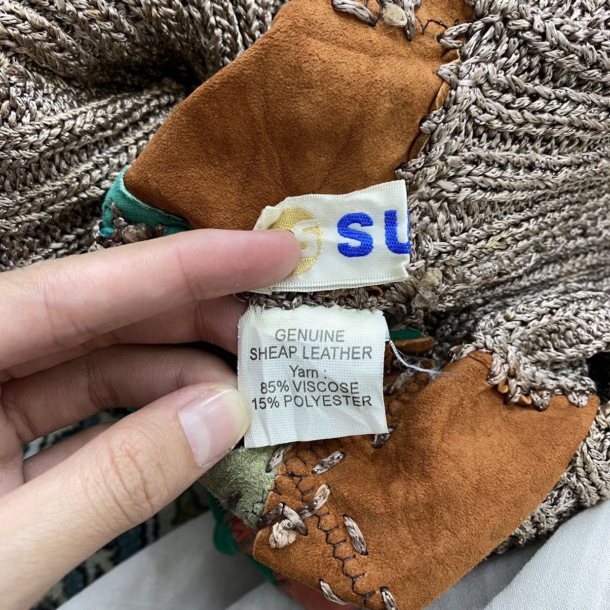 Other SUCRE Multi Color Patchwork Knitwear Style Leather Jacket Size ONE SIZE - 3 Thumbnail