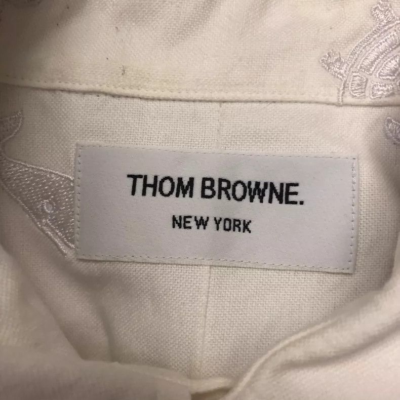 Thom Browne Thom Browne Whale turtle embroidered shirt Size US XS / EU 42 / 0 - 3 Thumbnail
