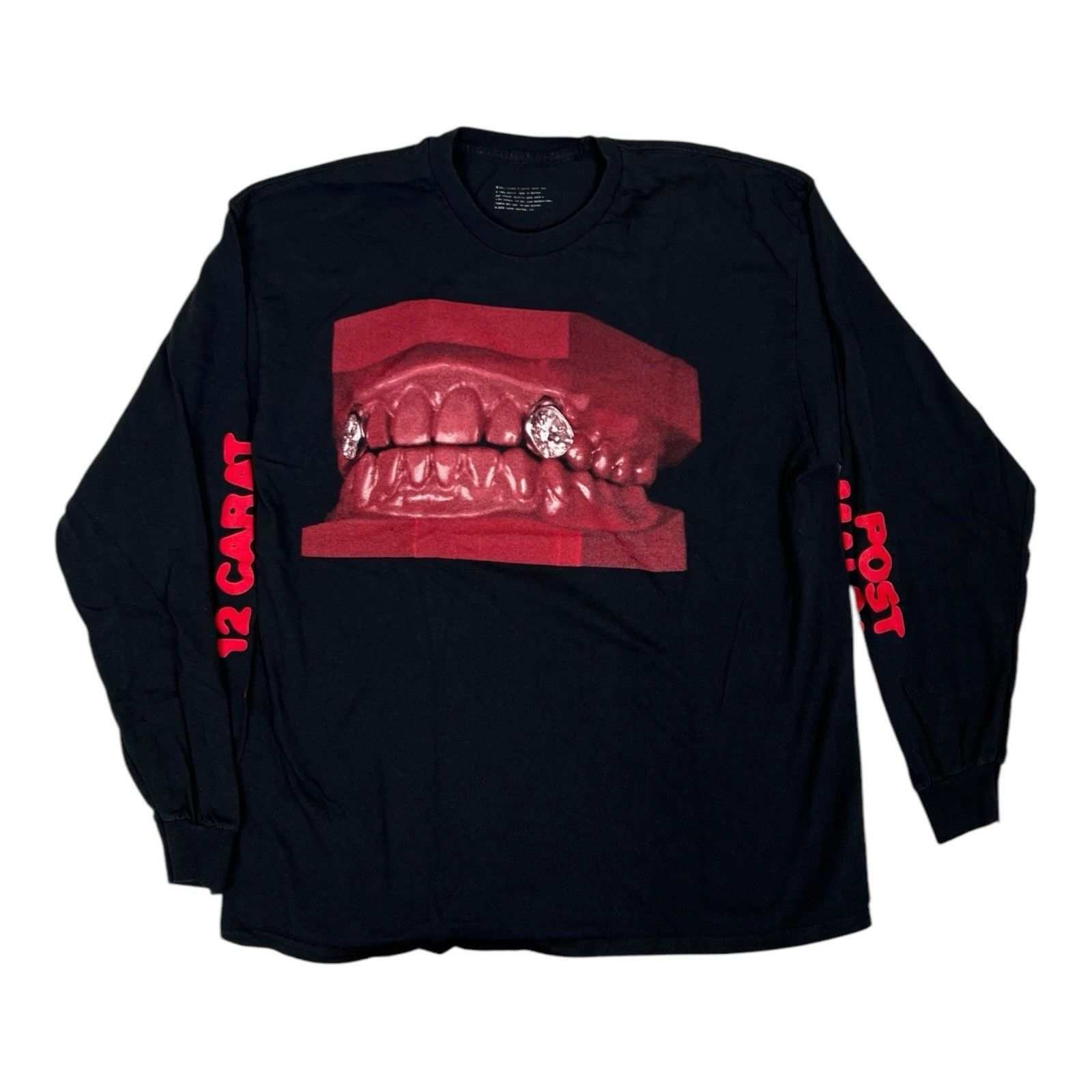 Other Post Malone 12 Carat Toothache Tour Shirt Red Teeth Long Sle Size US M / EU 48-50 / 2 - 1 Thumbnail