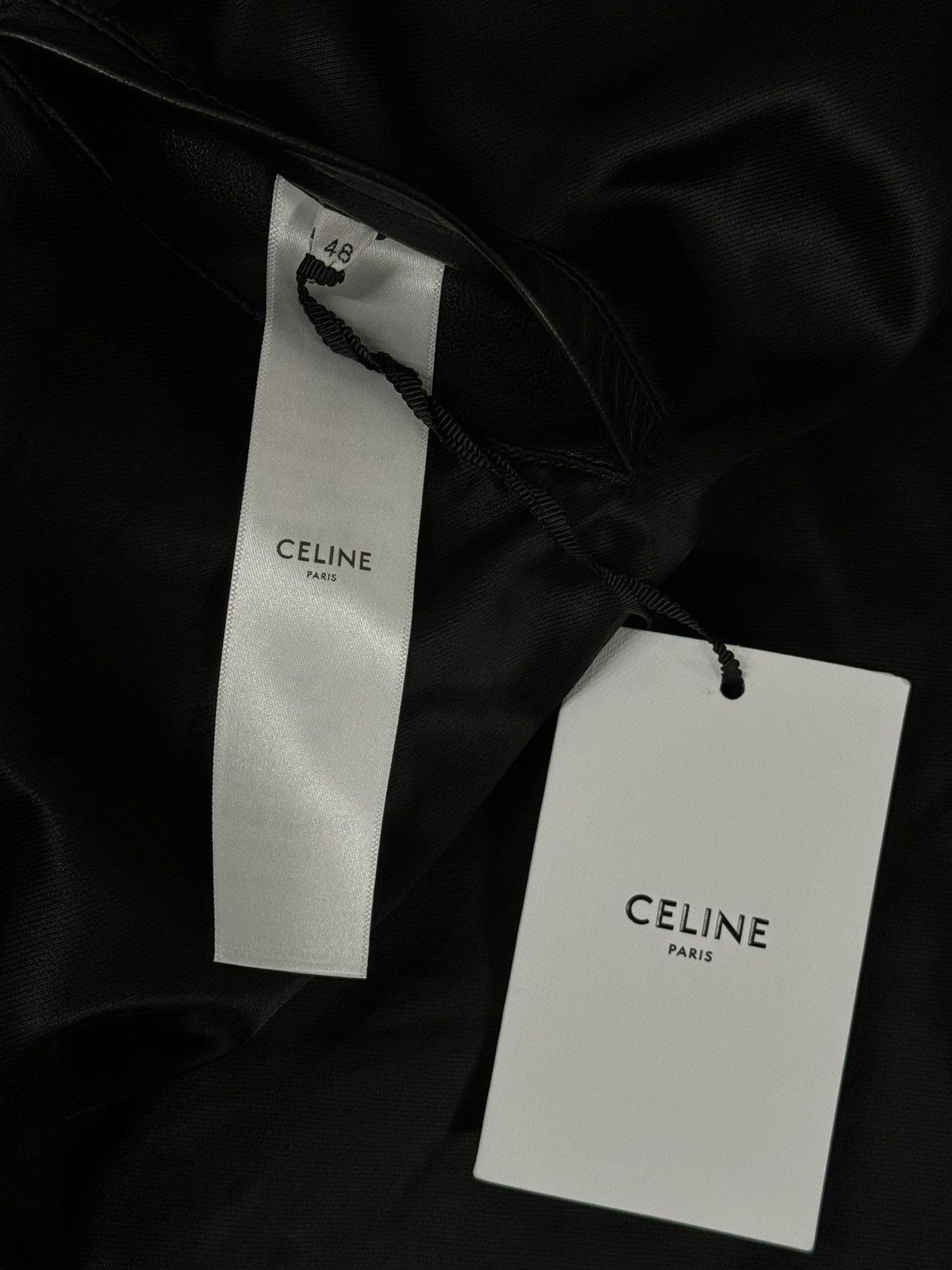 Celine × Hedi Slimane Celine Homme Lambskin Leather Trucker Jacket Size US M / EU 48-50 / 2 - 4 Thumbnail