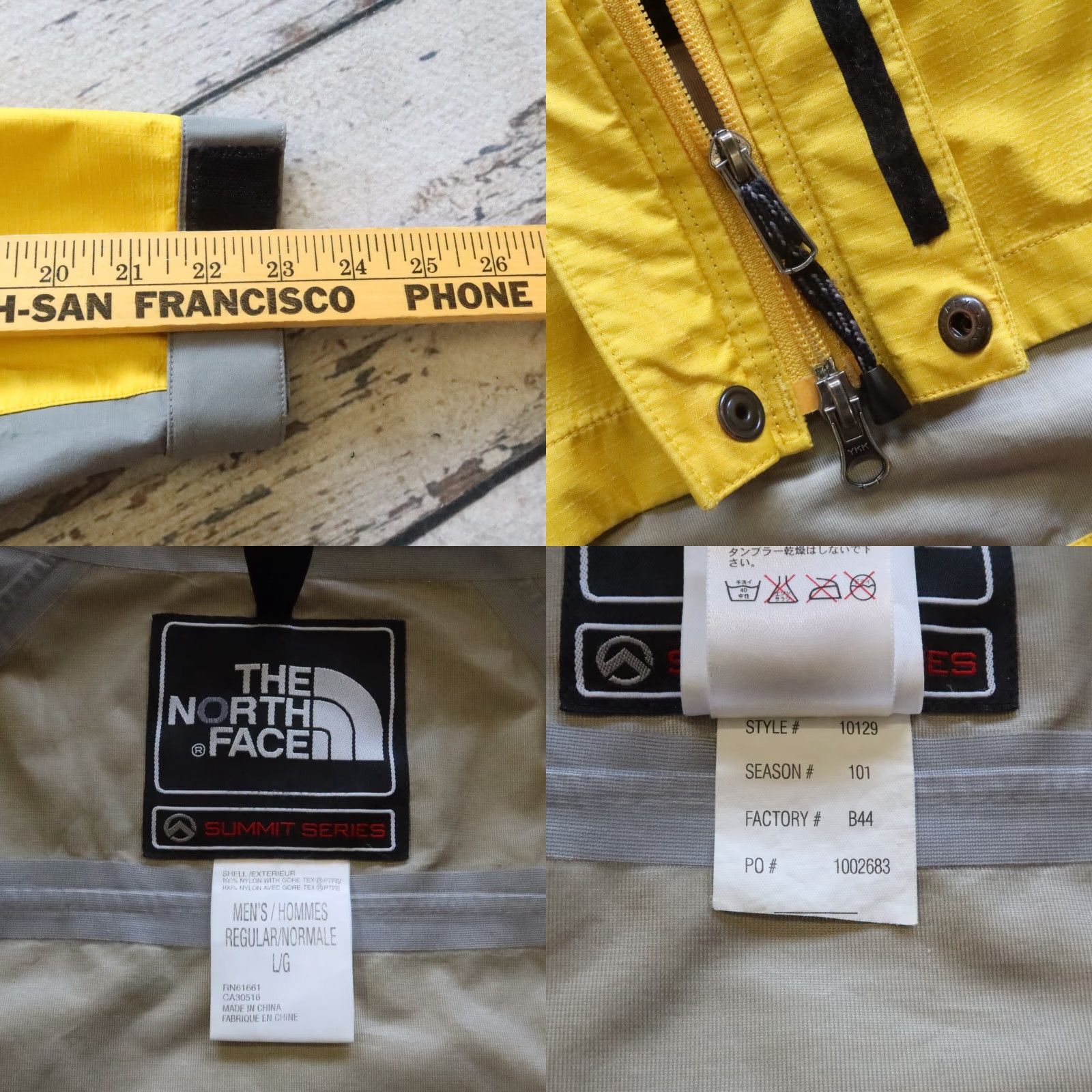 The North Face VINTAGE The North Face Summit Series Gore-Tex XCR Jacket Mens L Yellow GTX Summit Series Parka Jacket Size US L / EU 52-54 / 3 - 9 Thumbnail