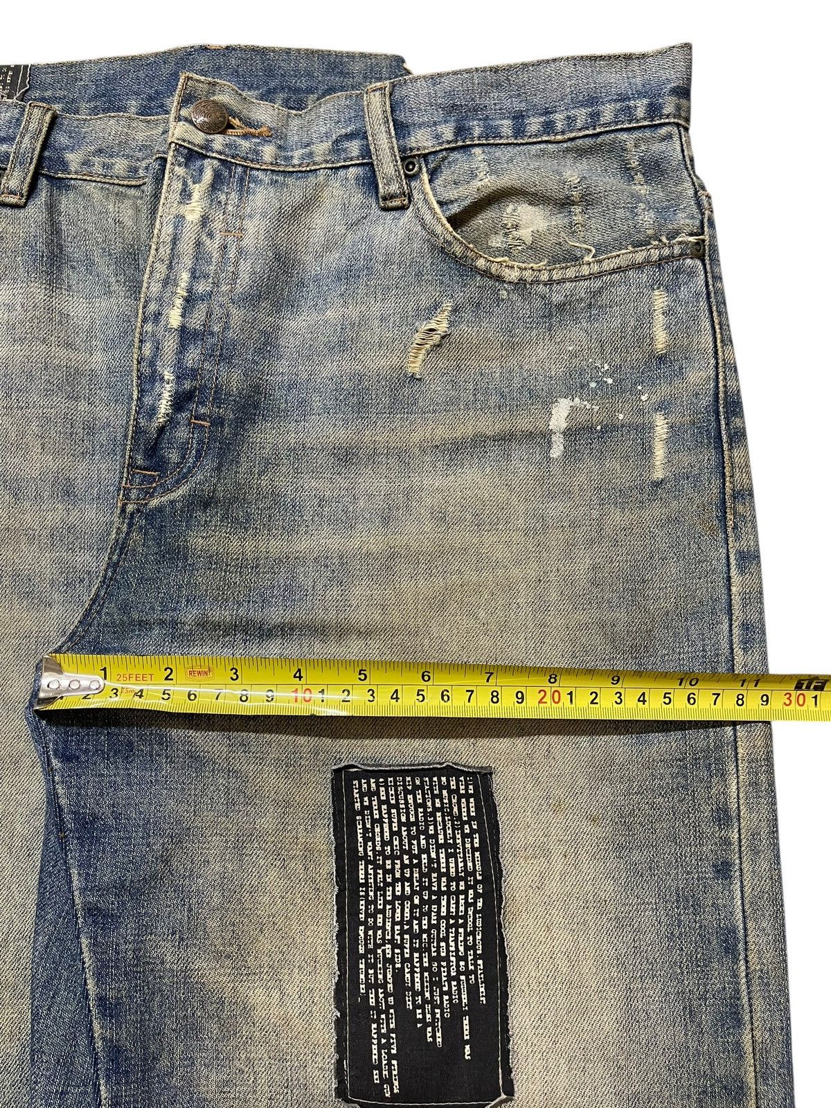 Hysteric Glamour Vintage Japanese Brand Mud Wash Faded Artist Style Jeans Size US 36 / EU 52 - 17 Thumbnail