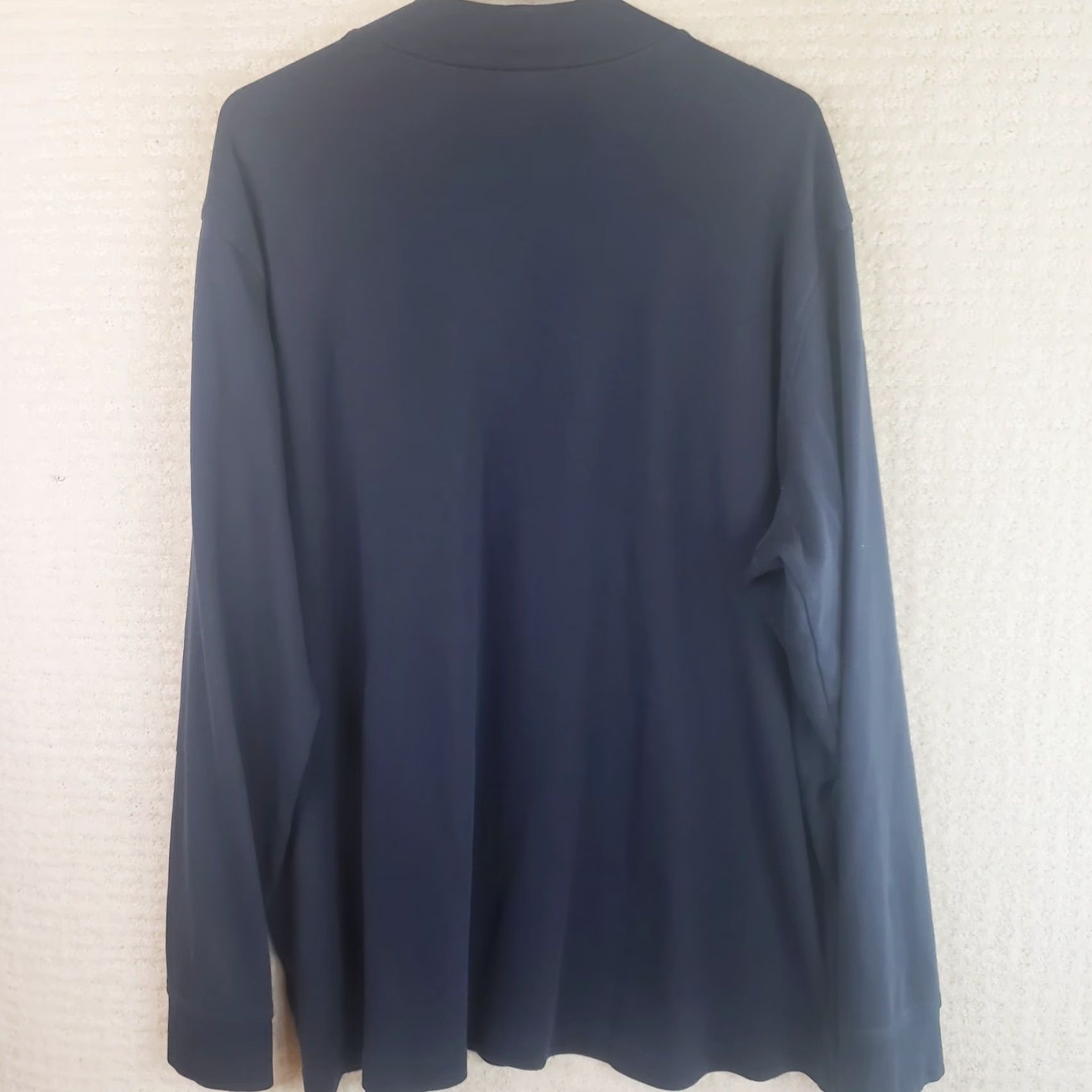 Lands' End Lands' End Super-T Shirt Men's XXL Black Supima Cotton Mock Neck Long Sleeve Shirt Size US XXL / EU 58 / 5 - 5 Thumbnail